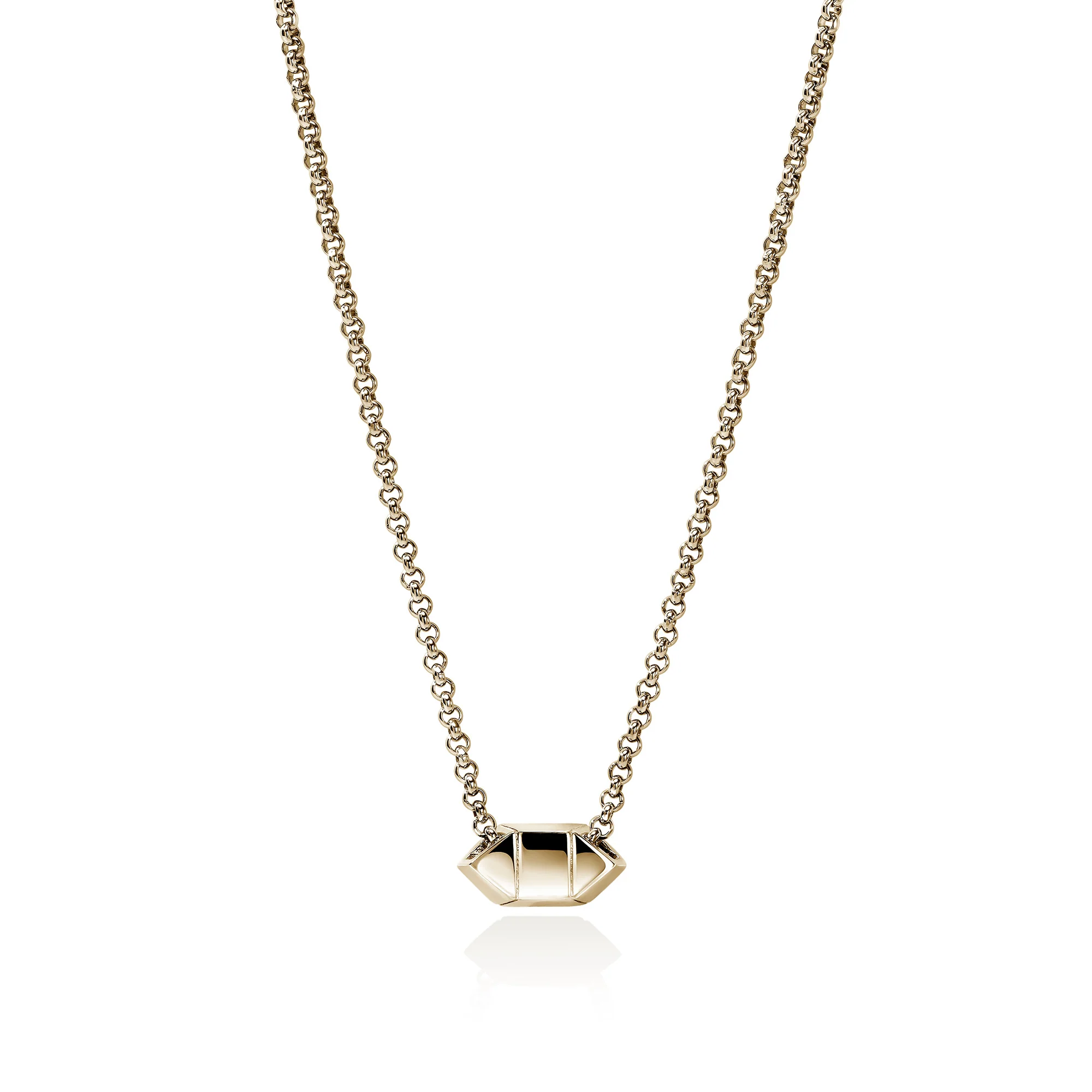 Icon Stud Necklace, Gold, Diamonds, 1.5MM|NGGX972052DI - Image 3