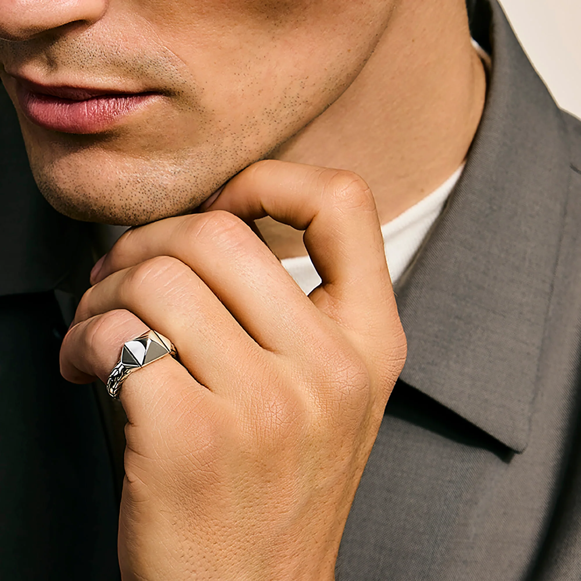 Icon Stud Ring, Sterling Silver, 9MM|RB97202 - Image 5