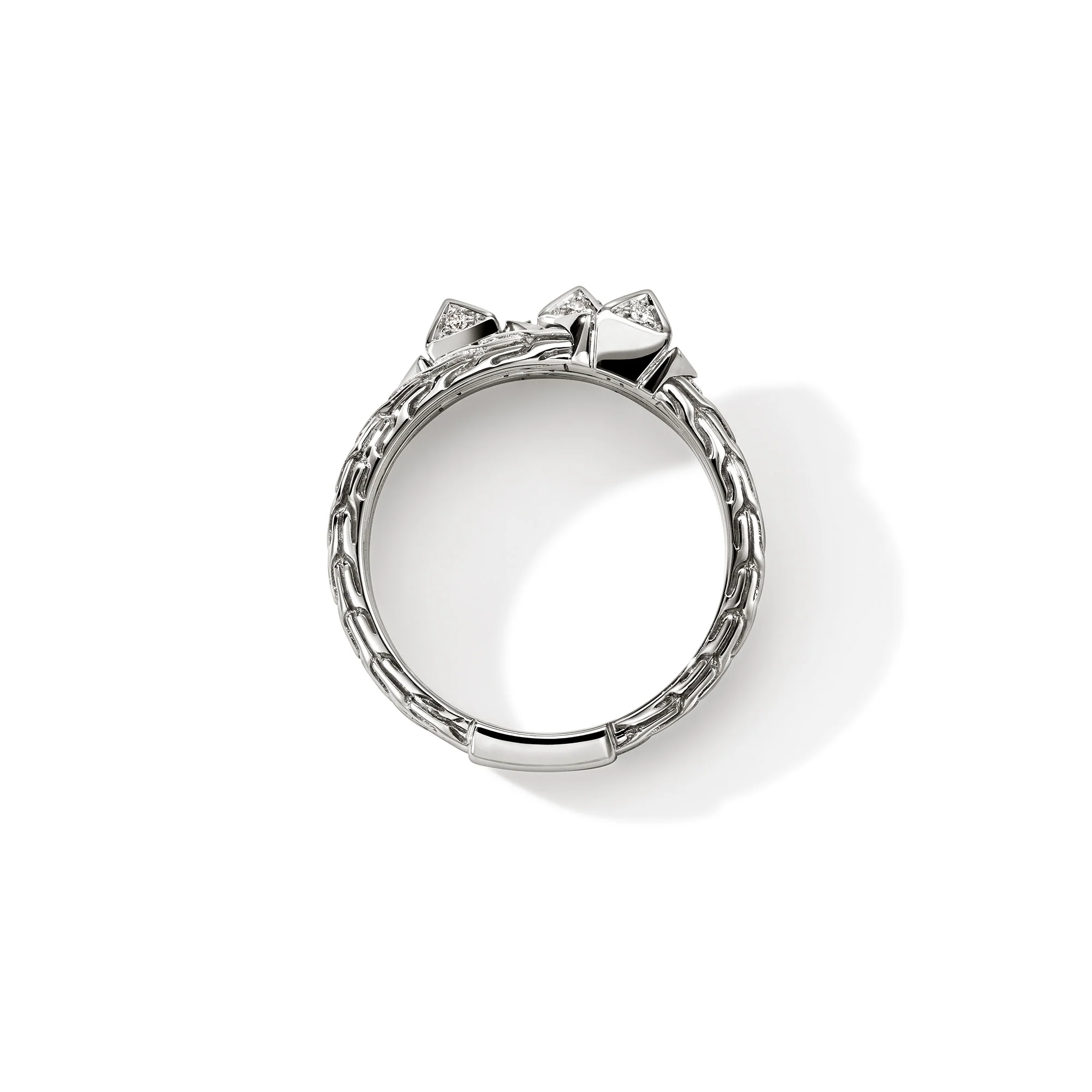 Icon Stud Triple Row Ring, Sterling Silver, Diamonds|RBP972012DI - Image 3
