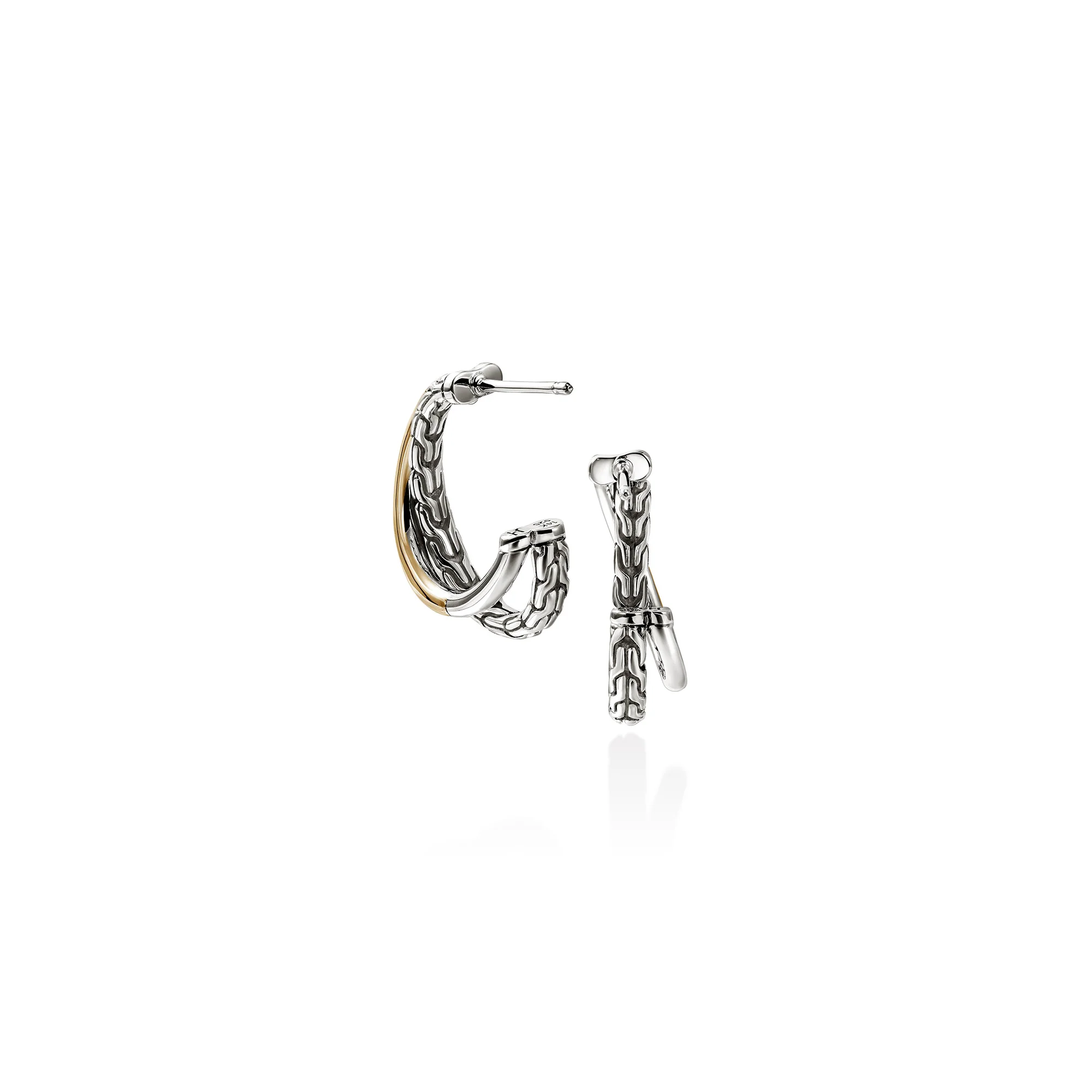 JH Essential Crossover Earring, Gold, Sterling Silver, 20.5MM|EZZ98714 - Image 4