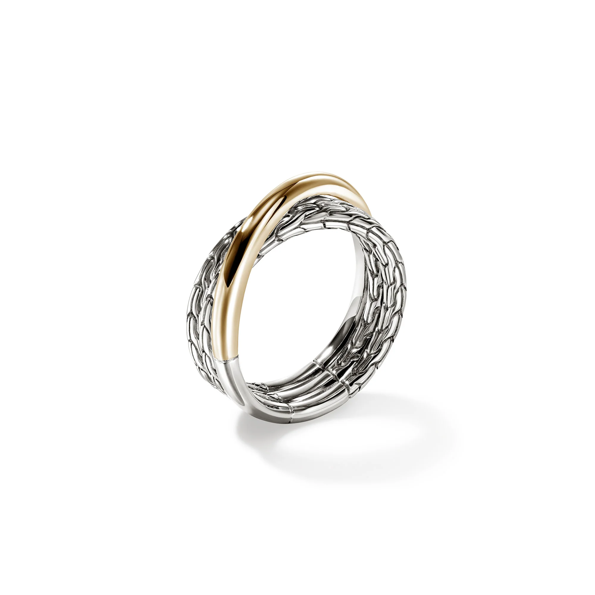 JH Essential Crossover Ring, Gold, Sterling Silver|RZZ98715 - Image 3