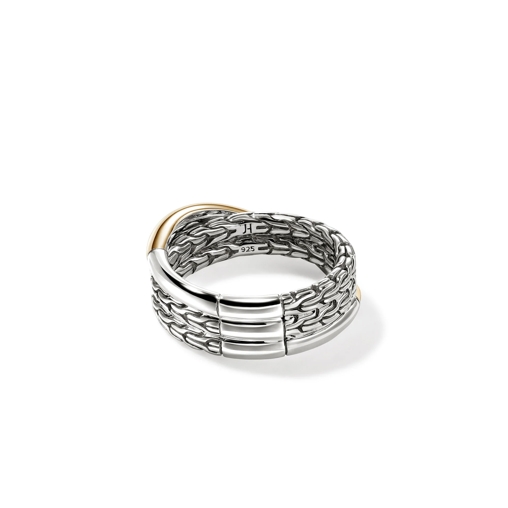 JH Essential Crossover Ring, Gold, Sterling Silver|RZZ98715 - Image 4
