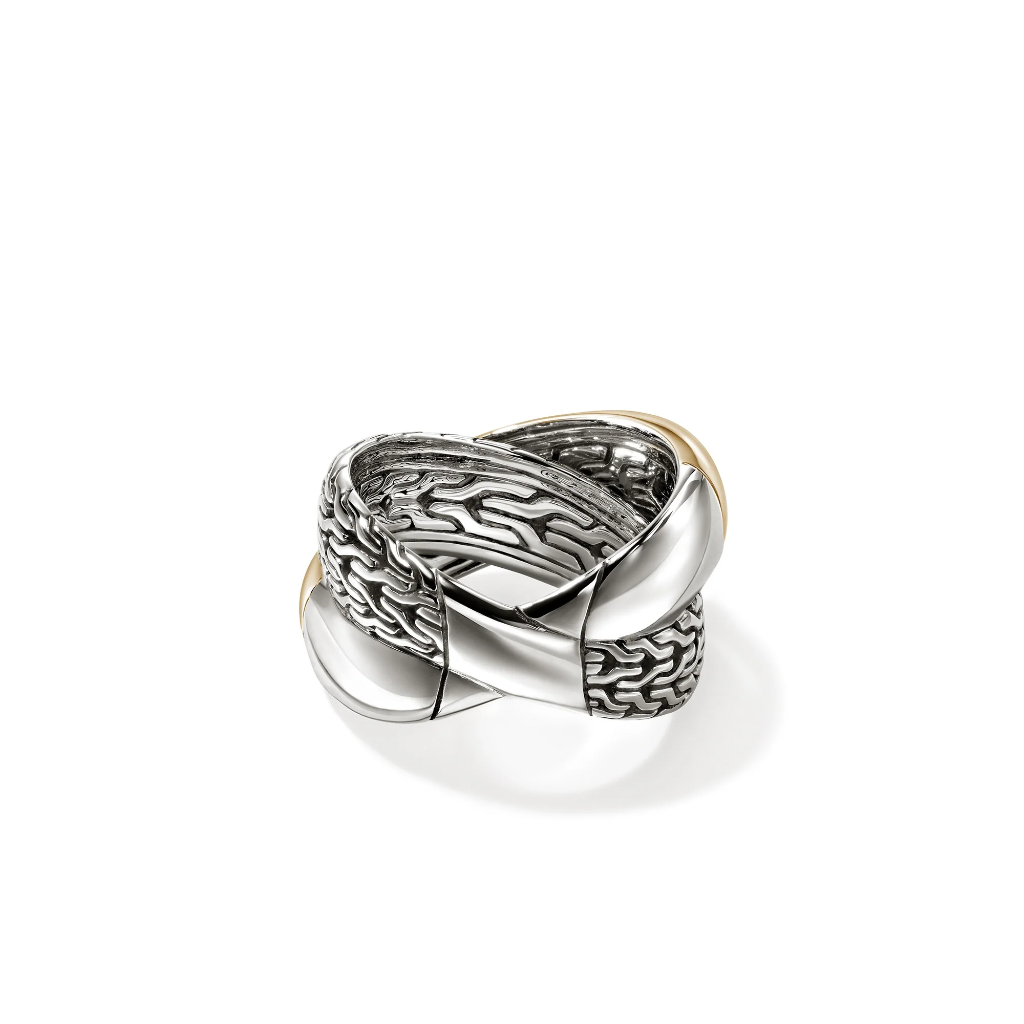 JH Essential Crossover Ring, Gold, Sterling Silver|RZZ98717 - Image 4