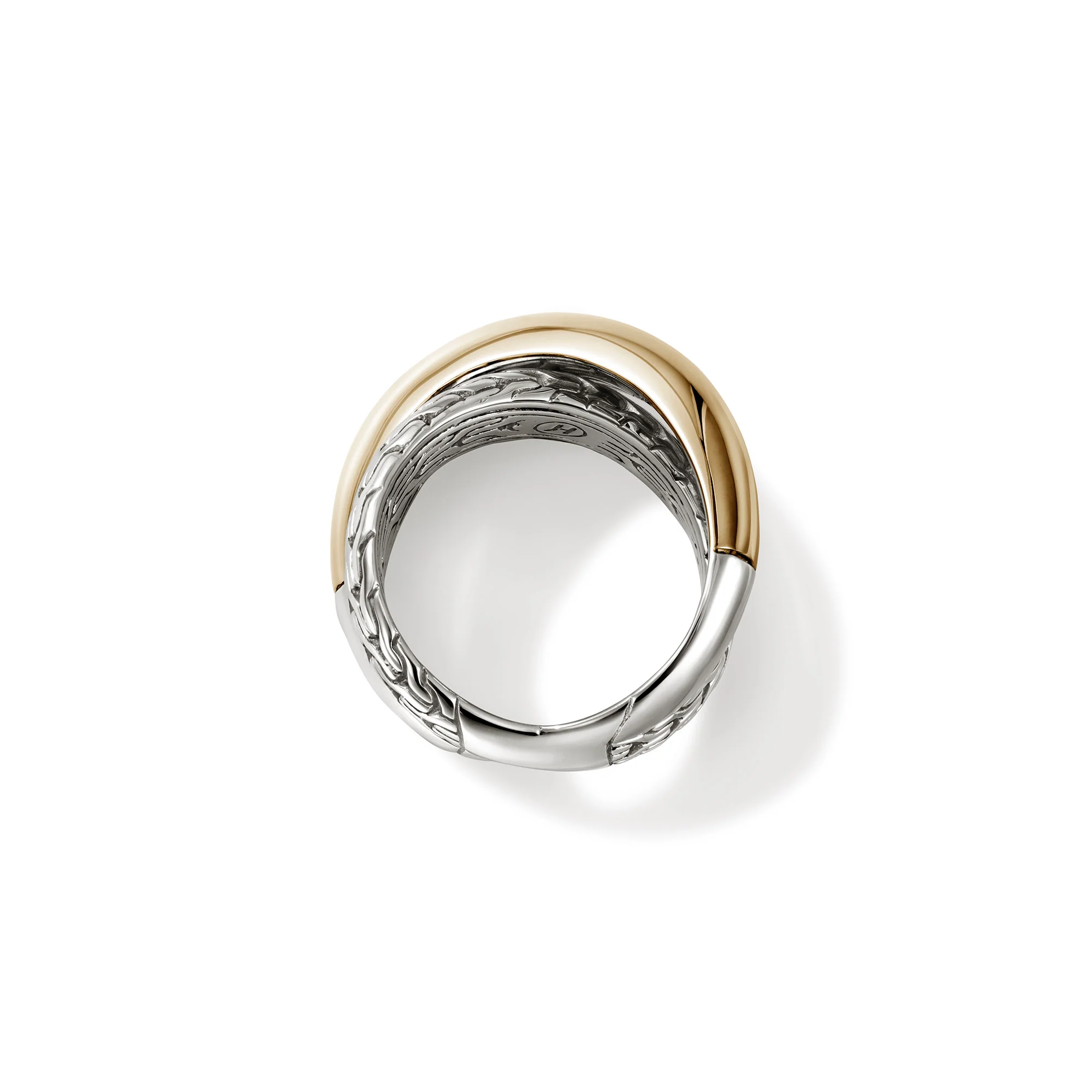 JH Essential Crossover Ring, Gold, Sterling Silver|RZZ98717 - Image 5