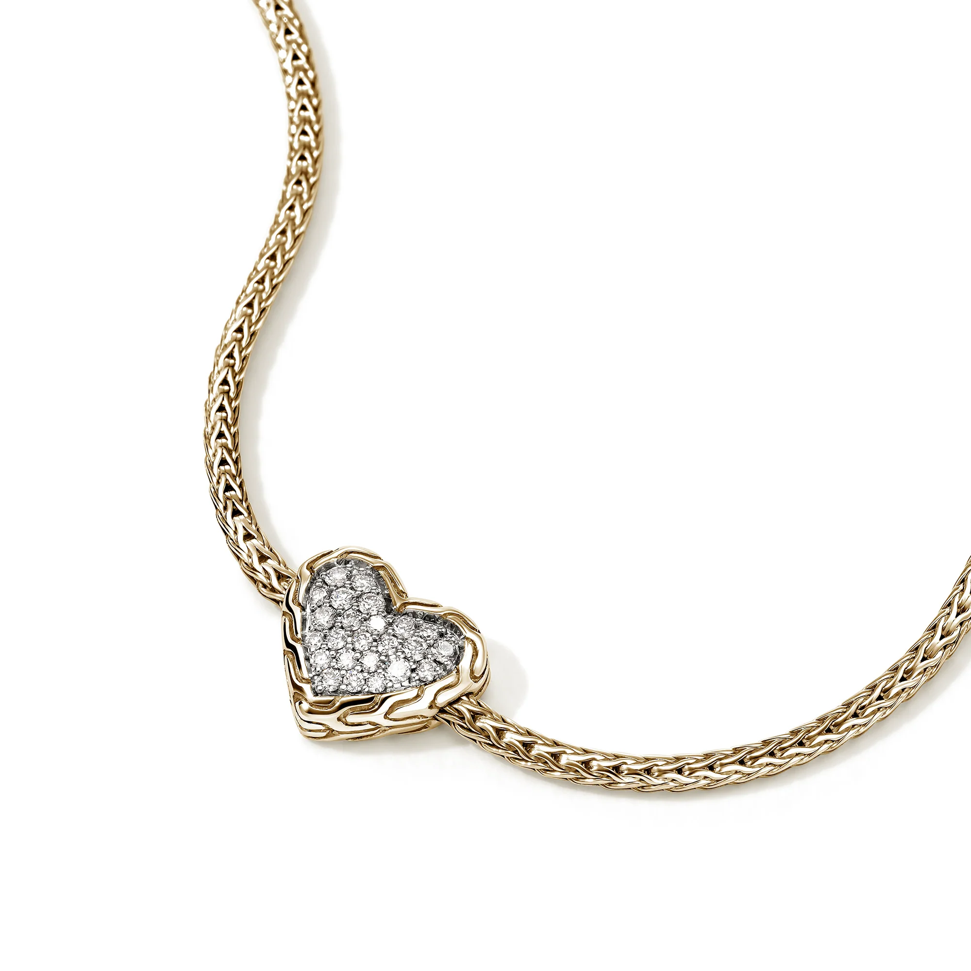 JH Essential Heart Bracelet, Gold, Diamonds, 1.8MM|BUGGX989642DI - Image 2