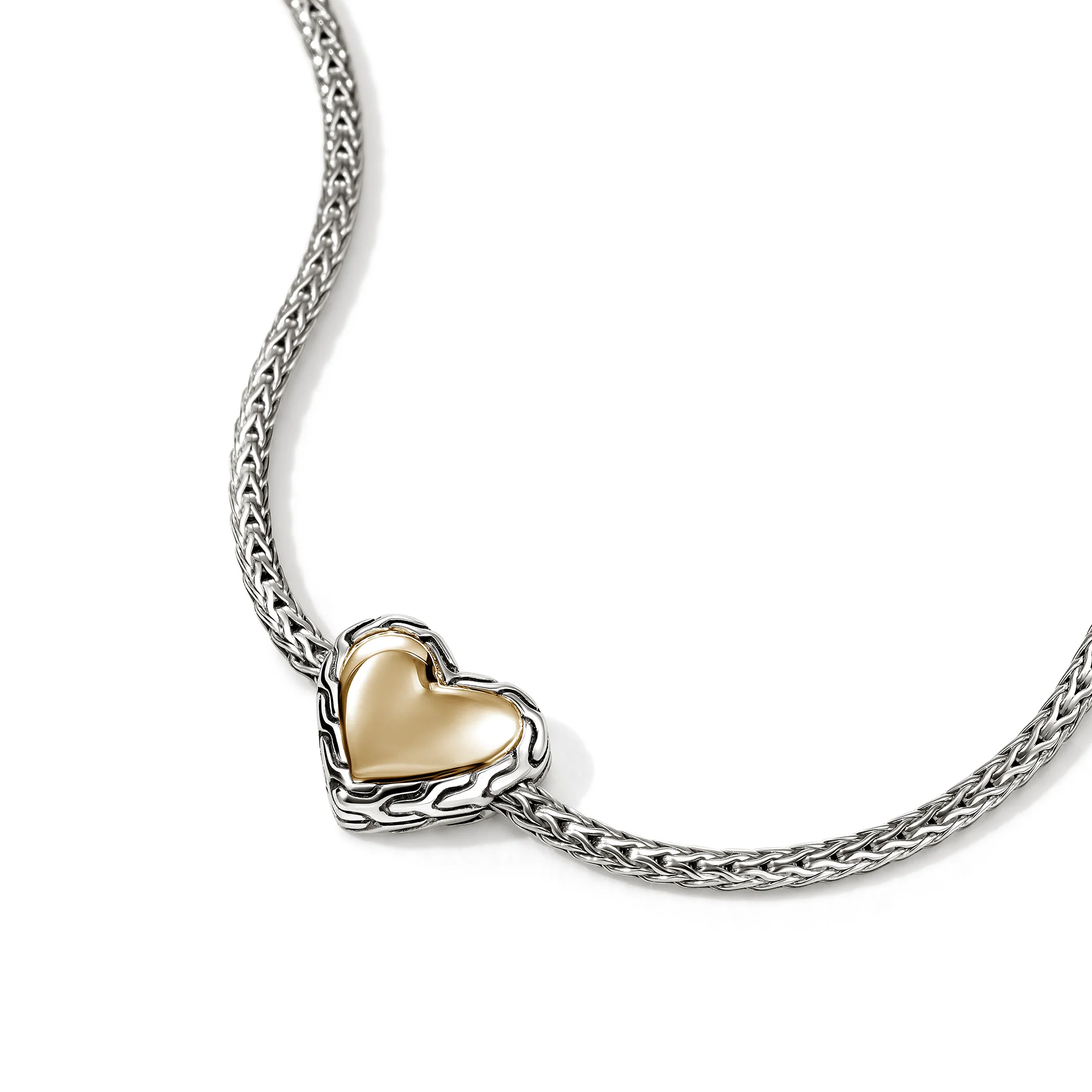 JH Essential Heart Bracelet, Sterling Silver, Gold, 1.8MM|BUZZ98965 - Image 2