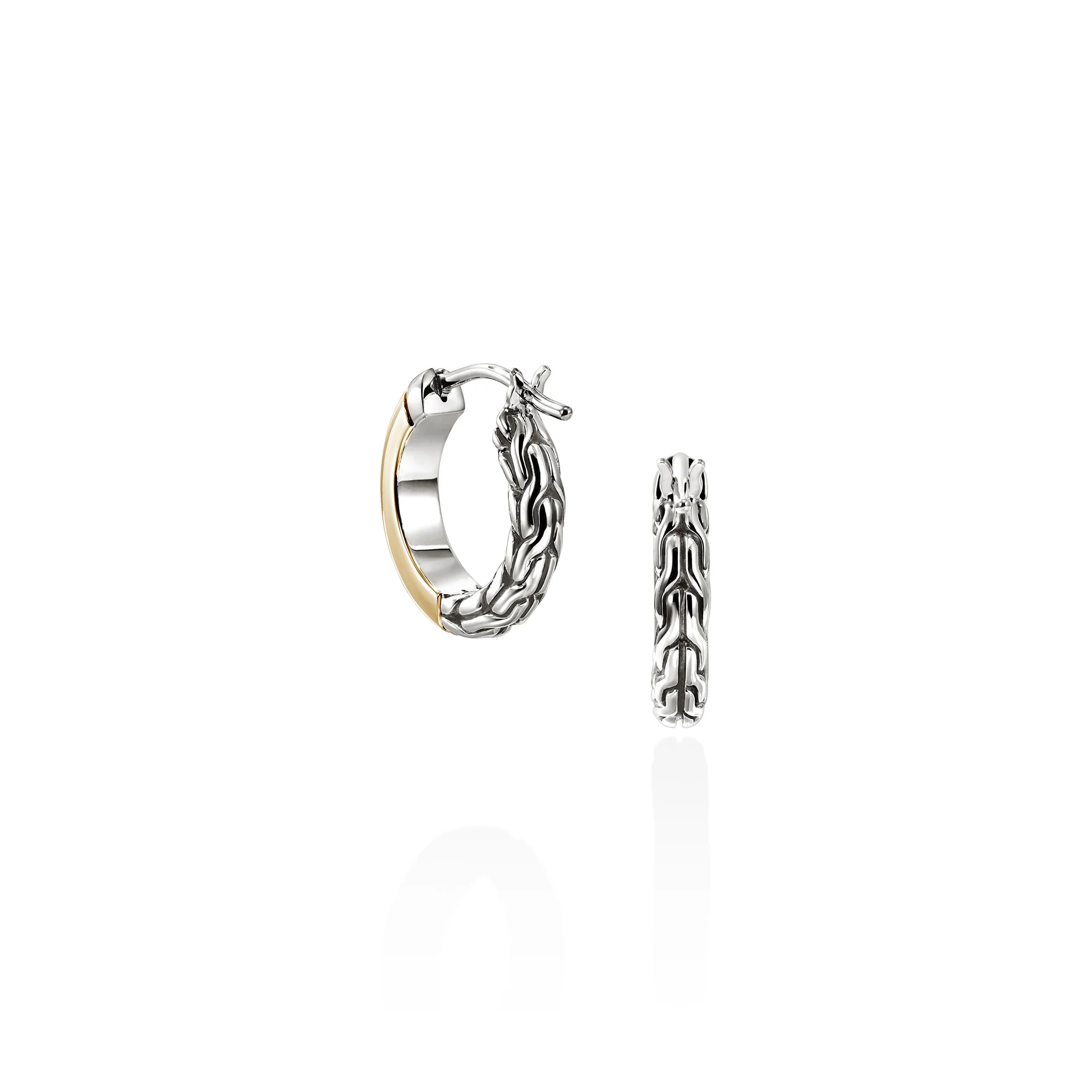 JH Essential Hoop Earring, Gold, Sterling Silver, 14MM|EZZ98709 - Image 4