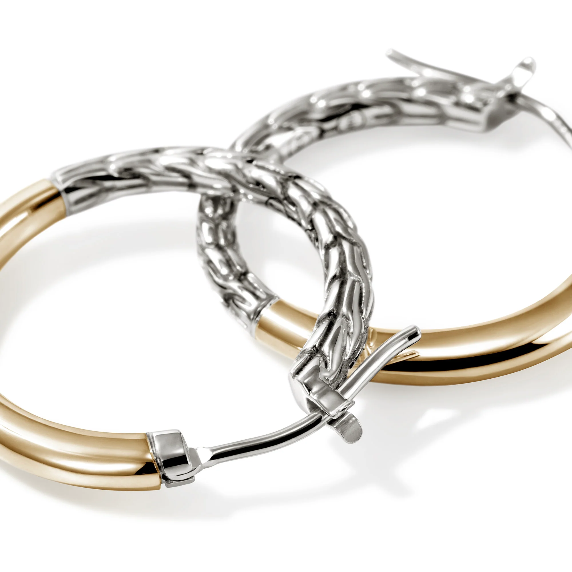 JH Essential Hoop Earring, Gold, Sterling Silver, 22MM|EZZ98720 - Image 2