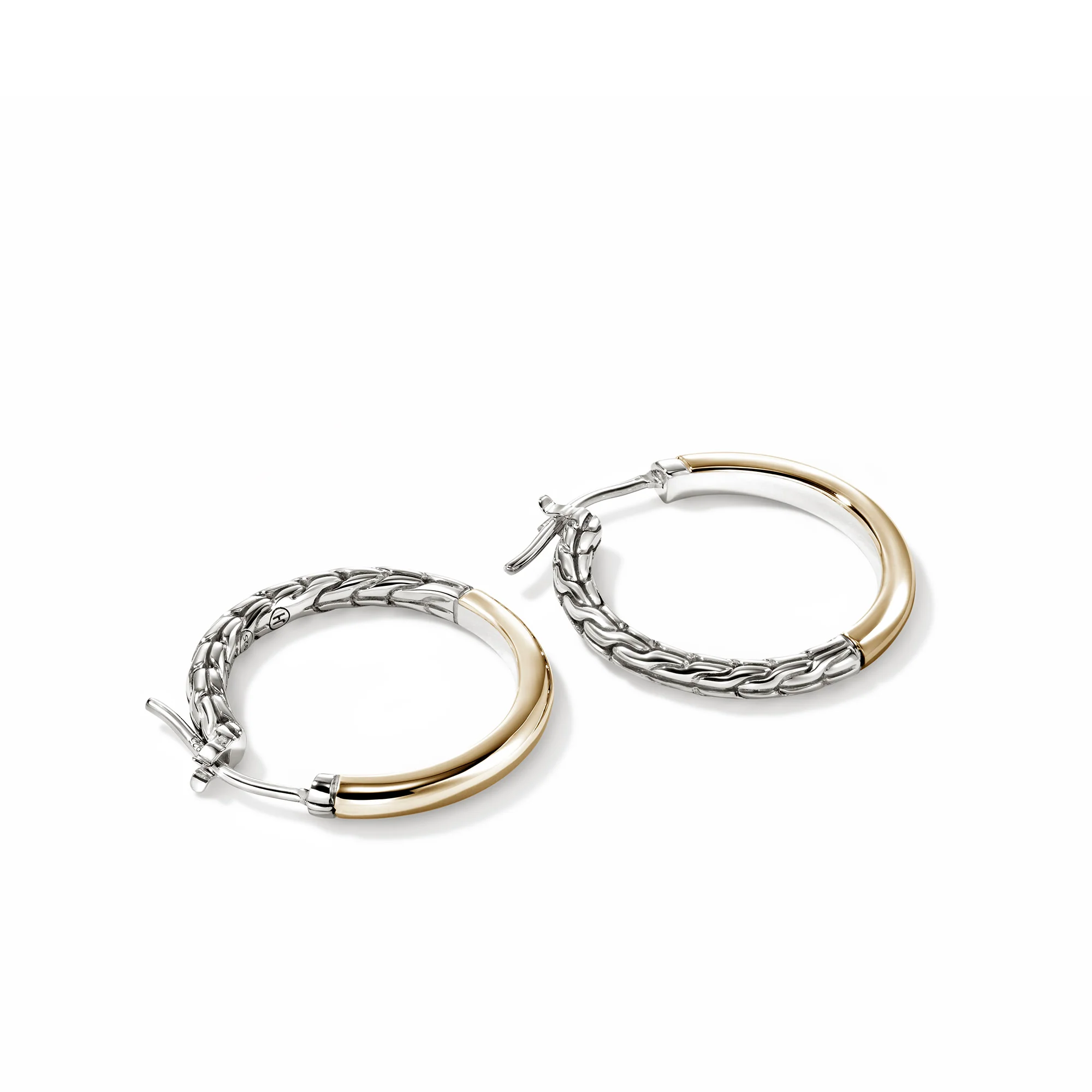 JH Essential Hoop Earring, Gold, Sterling Silver, 22MM|EZZ98720 - Image 3