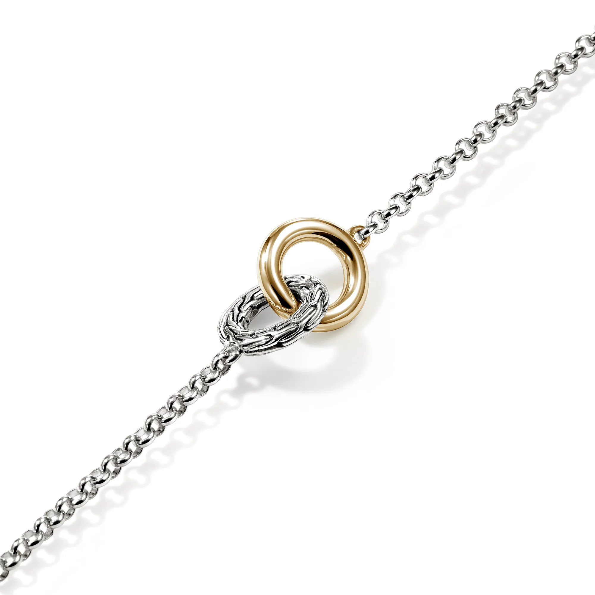 JH Essential Link Bracelet, Sterling Silver, Gold, 2MM|BUZZ98975 - Image 2