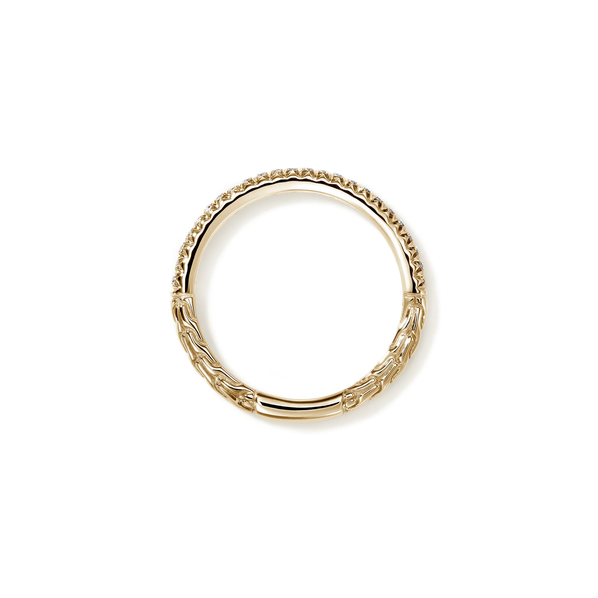 JH Essential Pavé Band Ring, Gold, Diamonds, 2MM|RGGX9870322DI - Image 5
