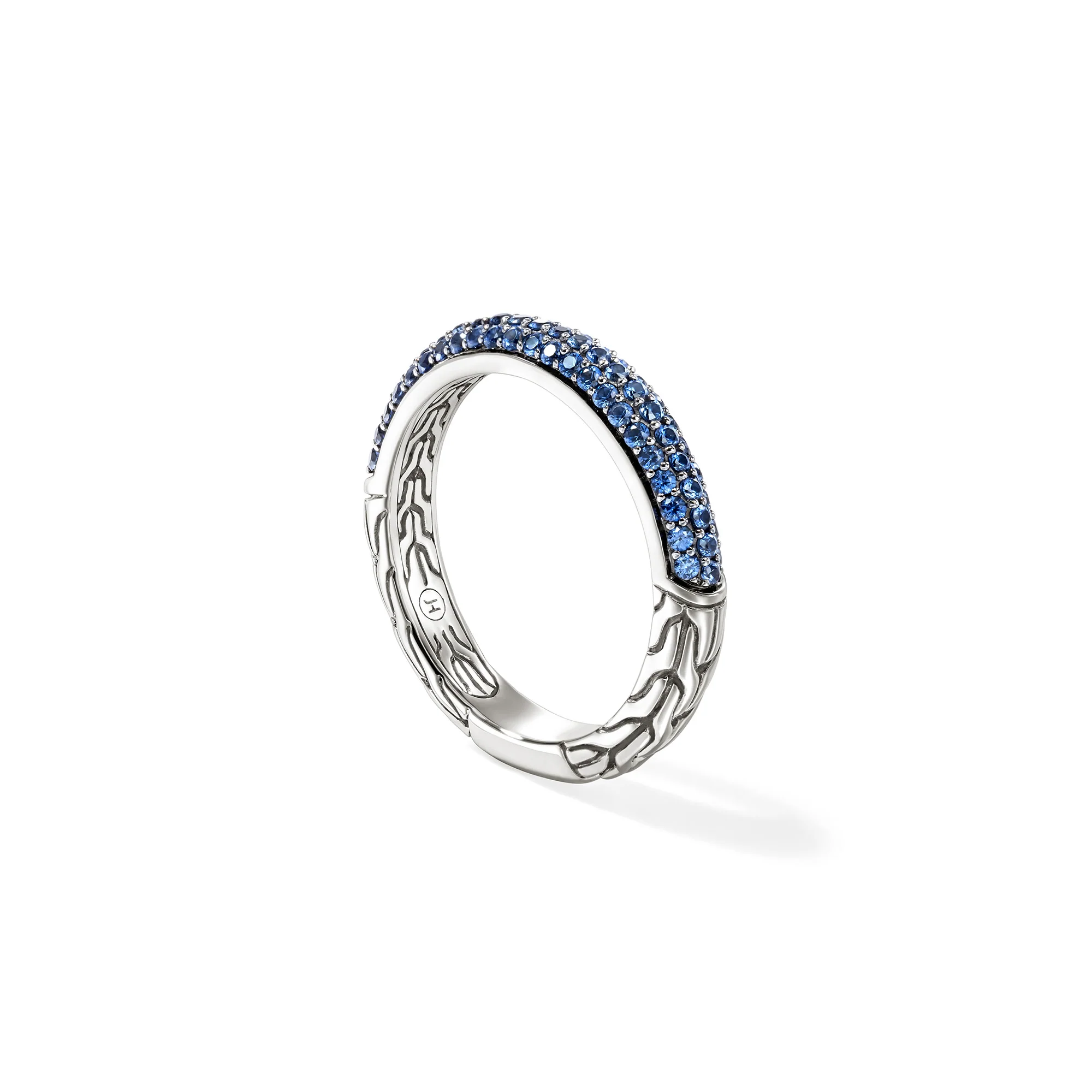JH Essential Pavé Band Ring, Sterling Silver, Gemstones, 3.5MM|RBS987054BSP - Image 3
