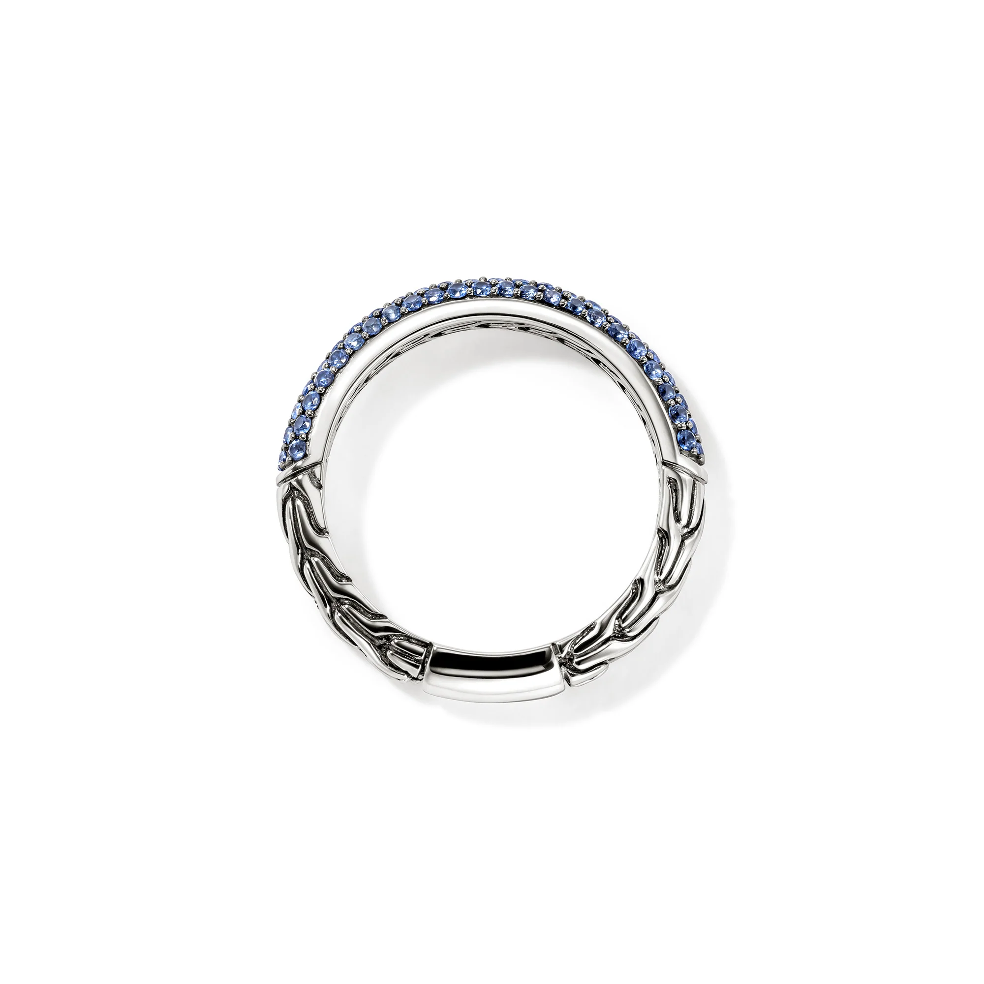 JH Essential Pavé Band Ring, Sterling Silver, Gemstones, 3.5MM|RBS987054BSP - Image 5