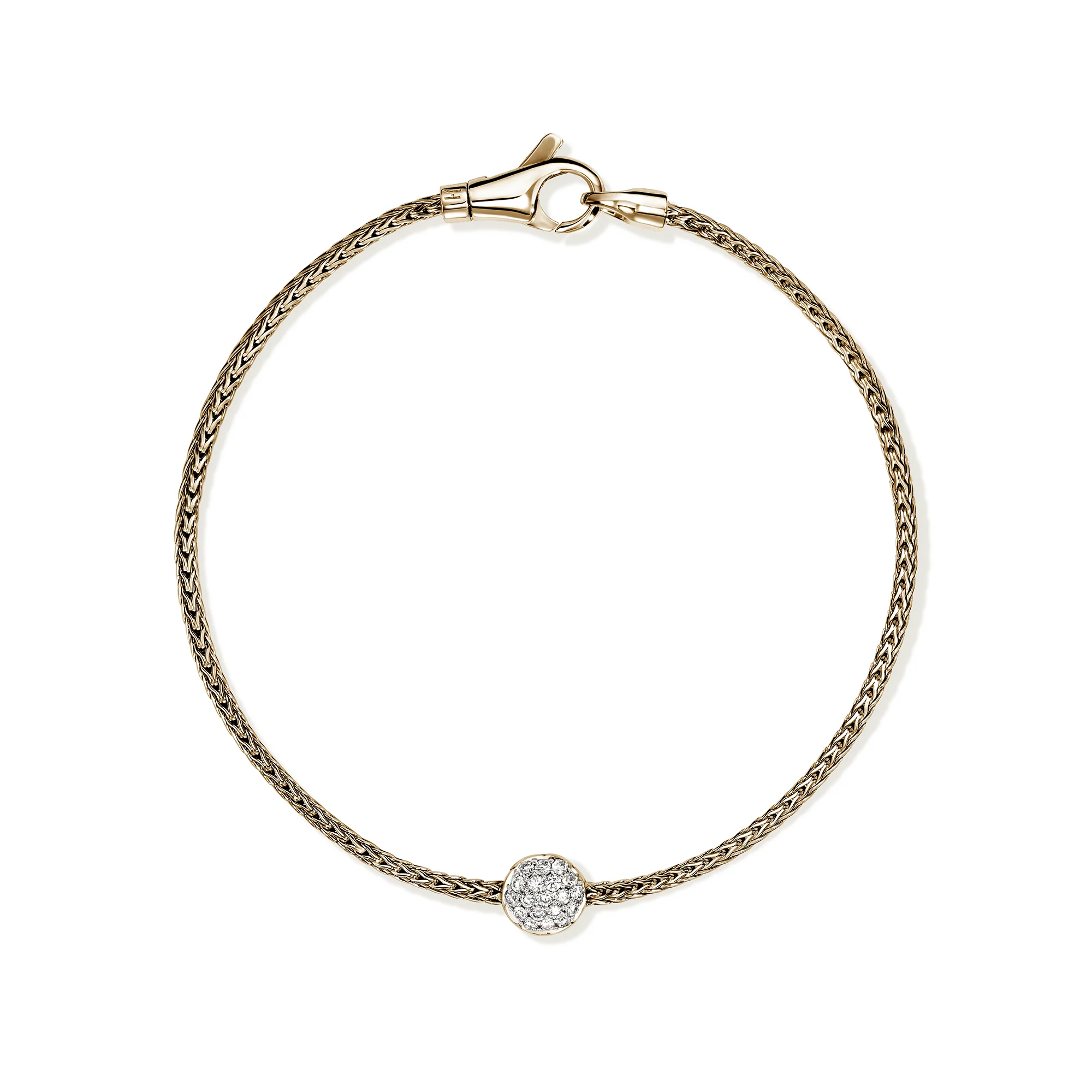JH Essential Pavé Bracelet, Gold, Diamonds, 1.8MM|BUGGX987612DI - Image 3
