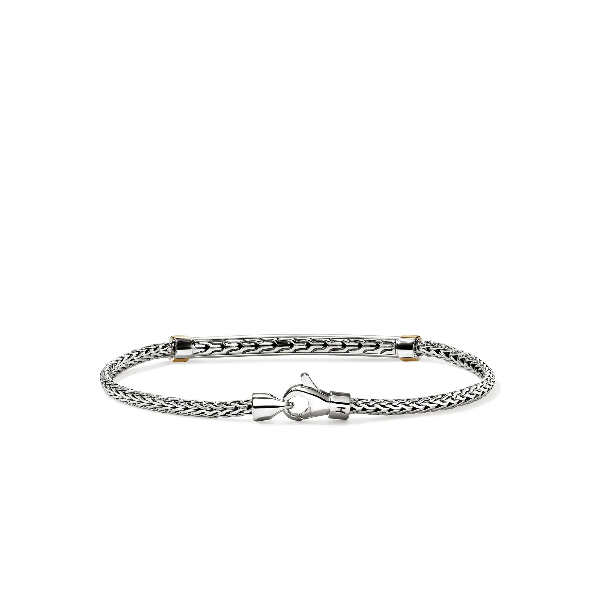 JH Essential Pave Bracelet, Gold, Sterling Silver, Diamonds, 2.5MM|BUZZP988662DI - Image 3