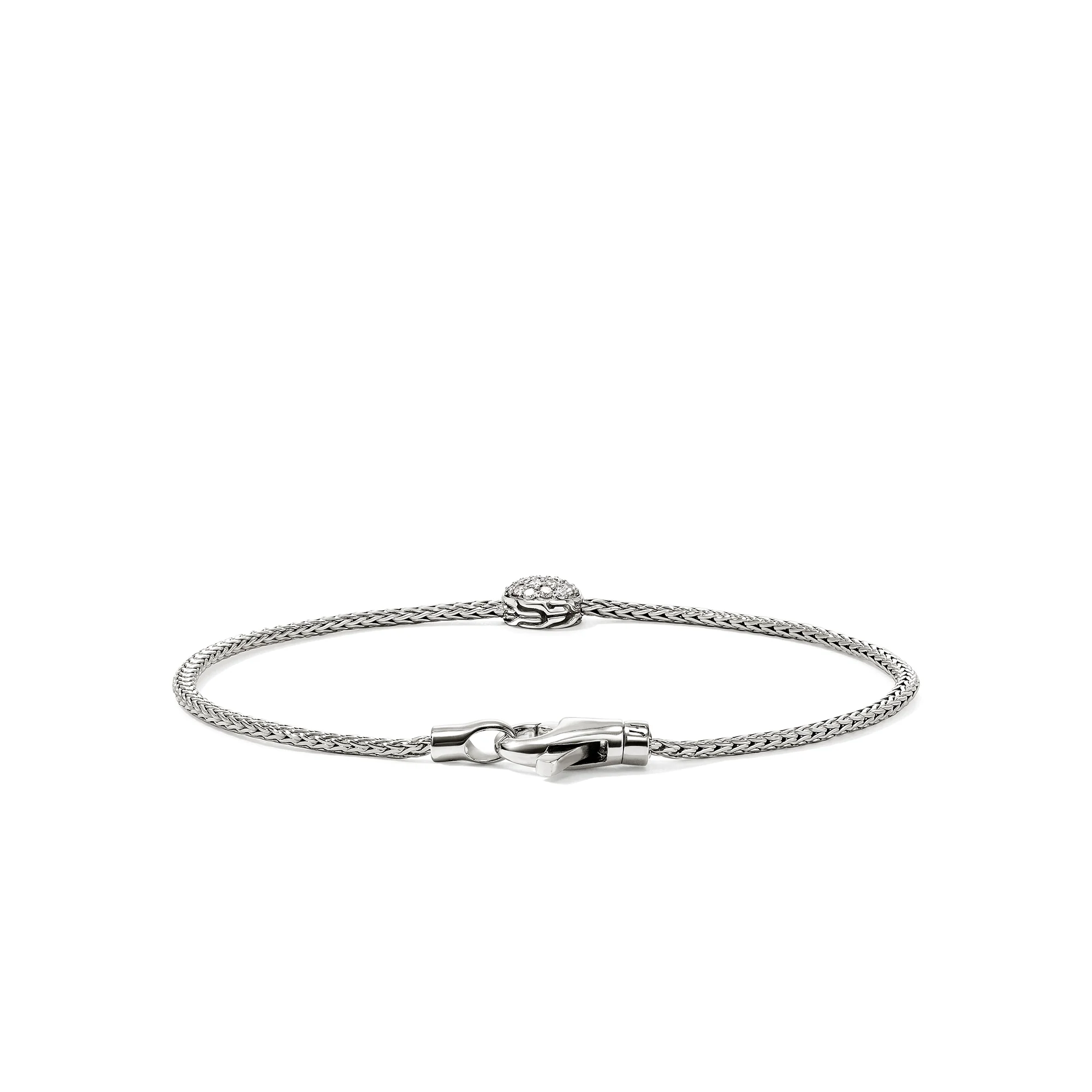 JH Essential Pavé Bracelet, Sterling Silver, Diamonds, 1.8MM|BUP987612DI - Image 3
