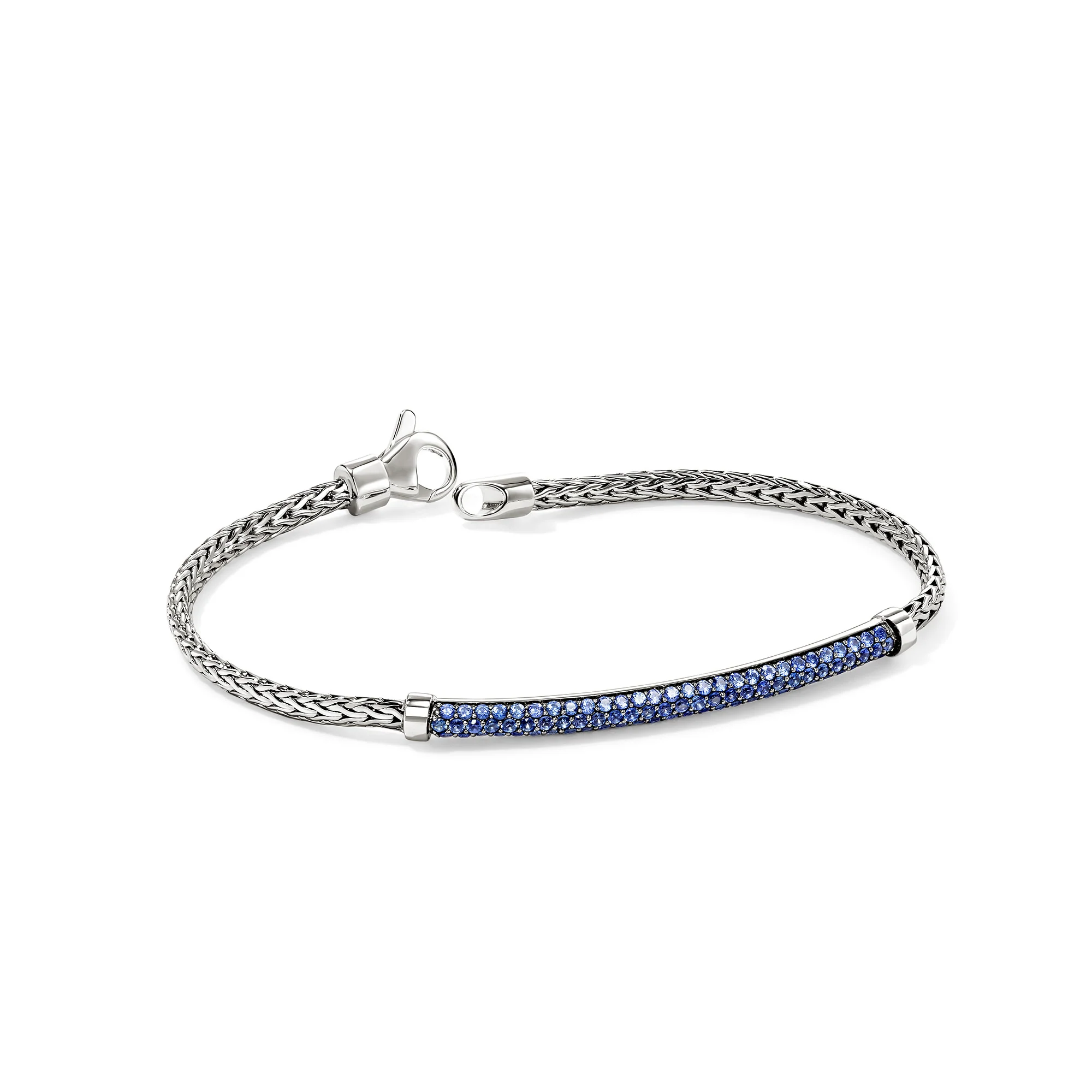 JH Essential Pavé Bracelet, Sterling Silver, Gemstones, 2.5MM|BUS987084BSP - Image 3