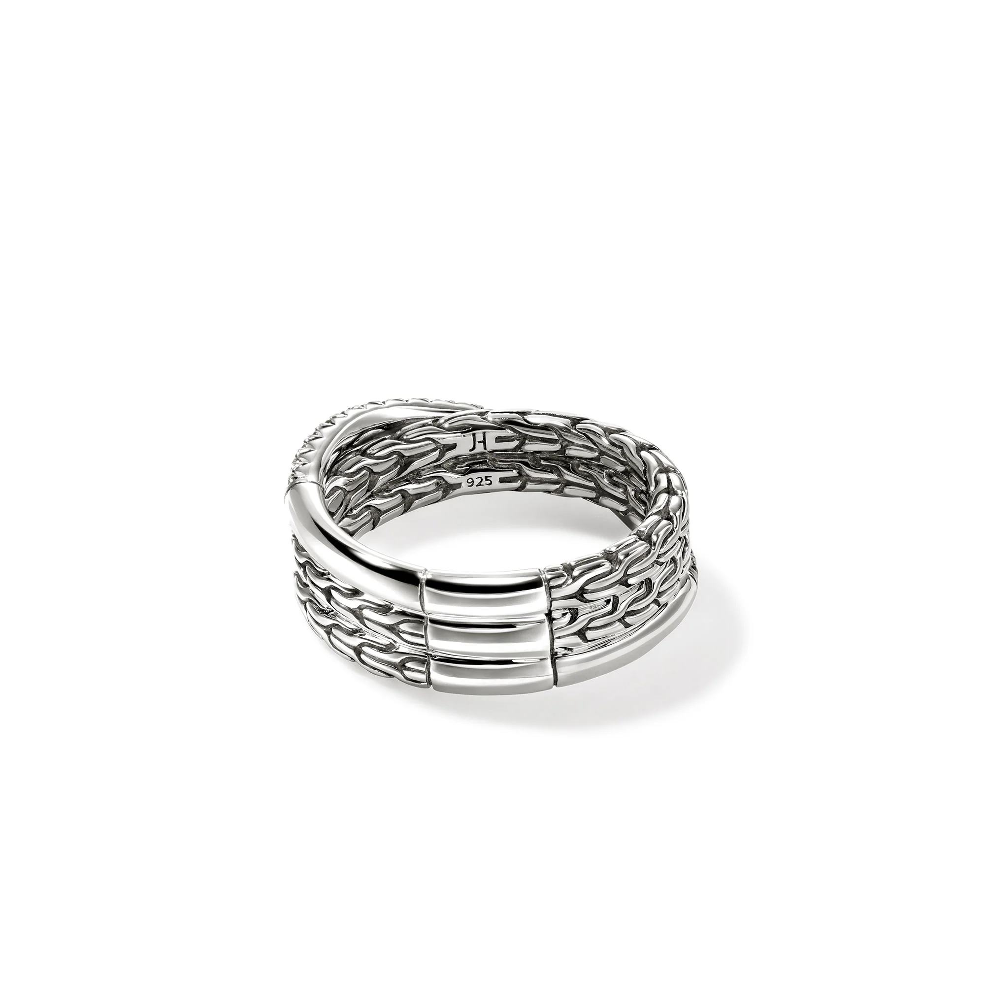 JH Essential Pavé Crossover Ring, Sterling Silver, Diamonds|RBP987152DI - Image 4
