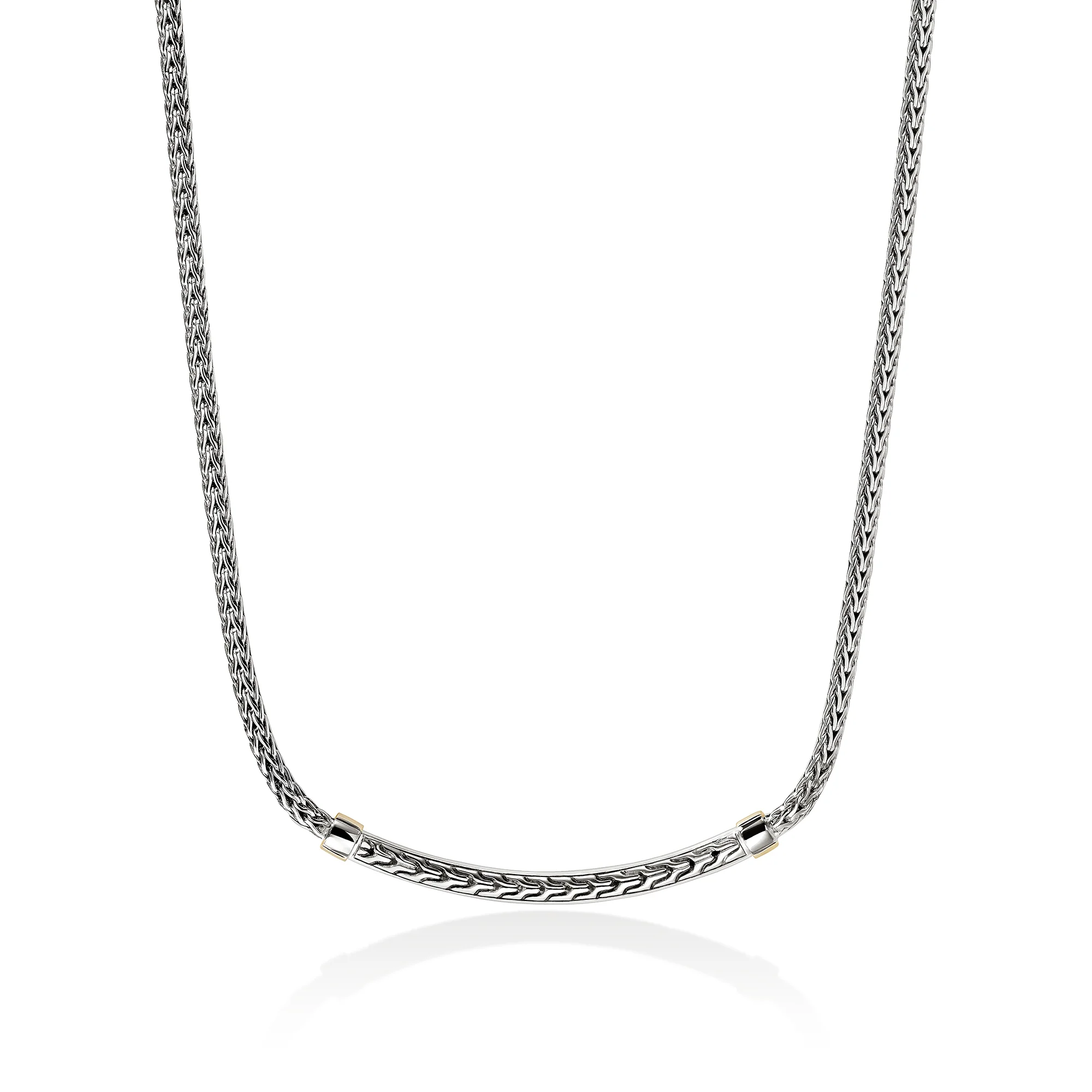 JH Essential Pave Necklace, Gold, Sterling Silver, Diamonds, 2.5MM|NZZP988652DI - Image 3