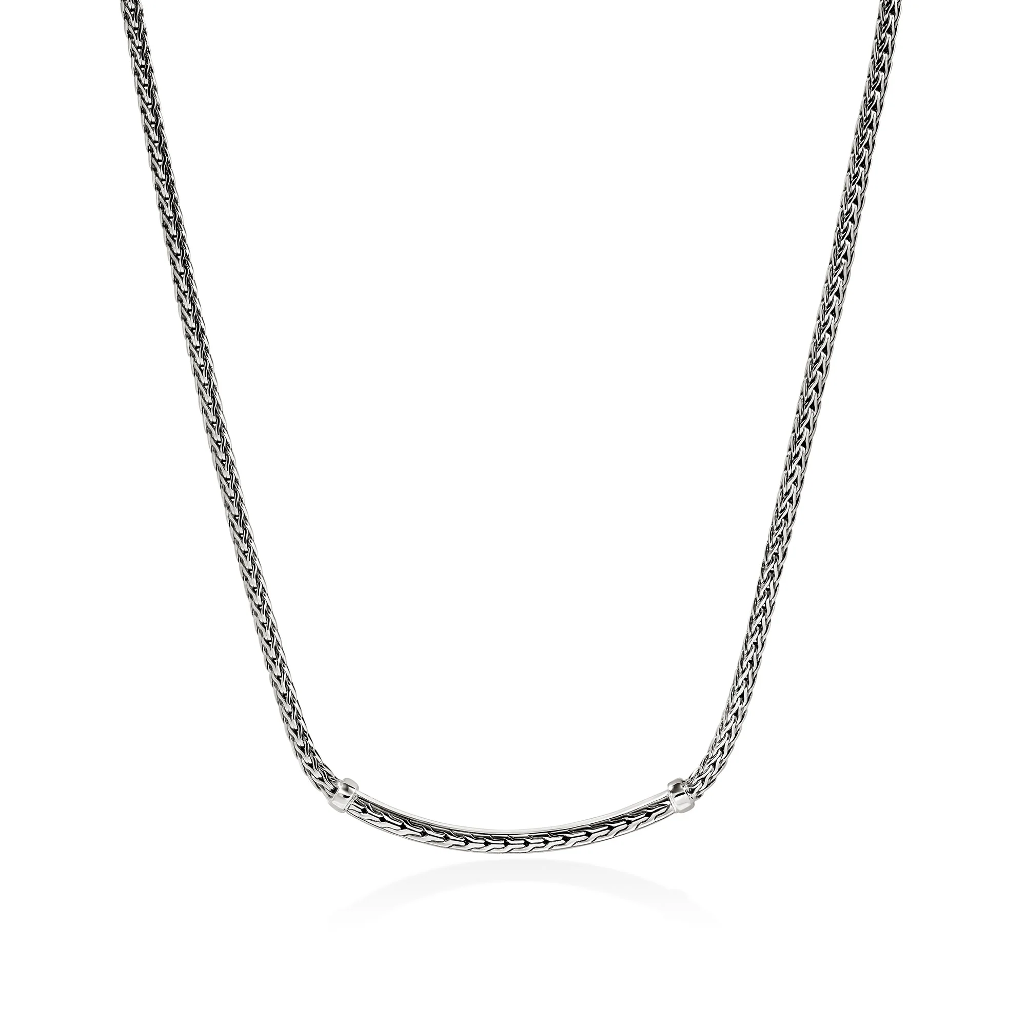 JH Essential Pavé Necklace, Sterling Silver, Gemstones, 2.5MM|NBS986984BLS - Image 4