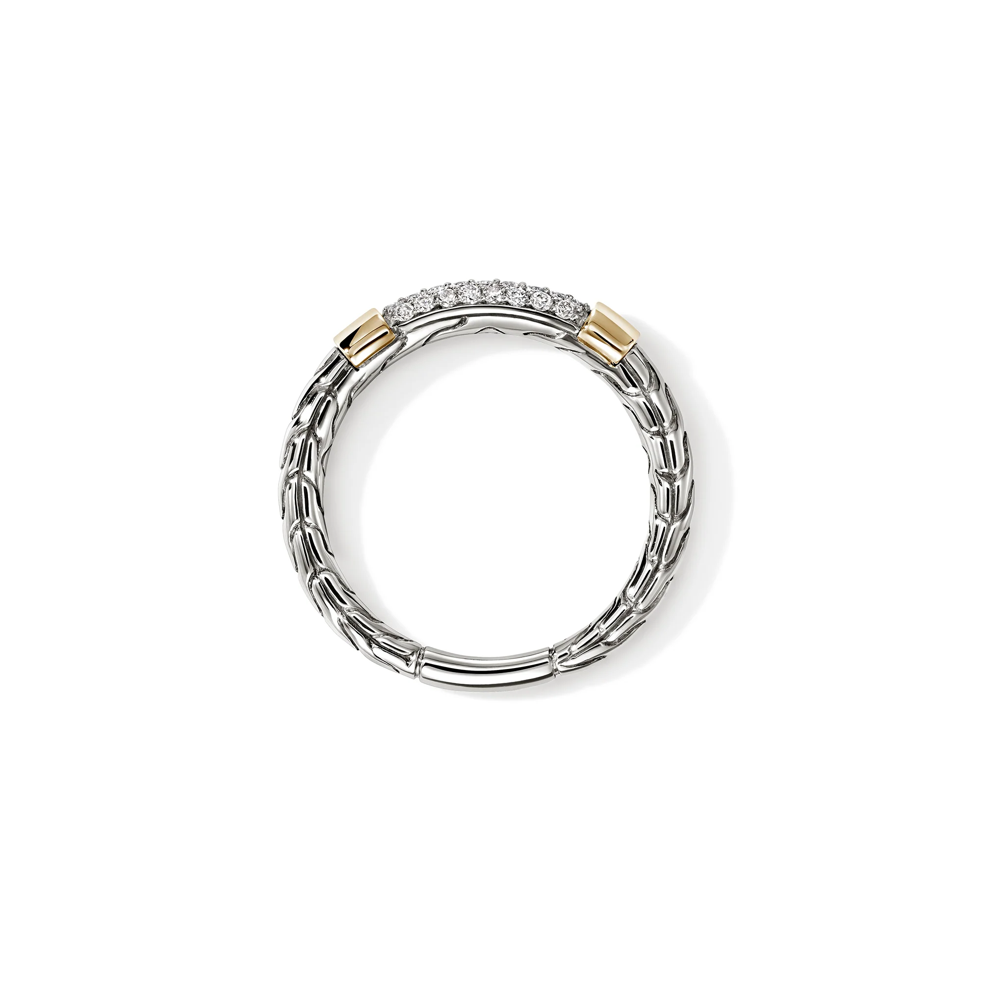 JH Essential Pave Ring, Gold, Sterling Silver, Diamonds, 3MM|RZZP988692DI - Image 4