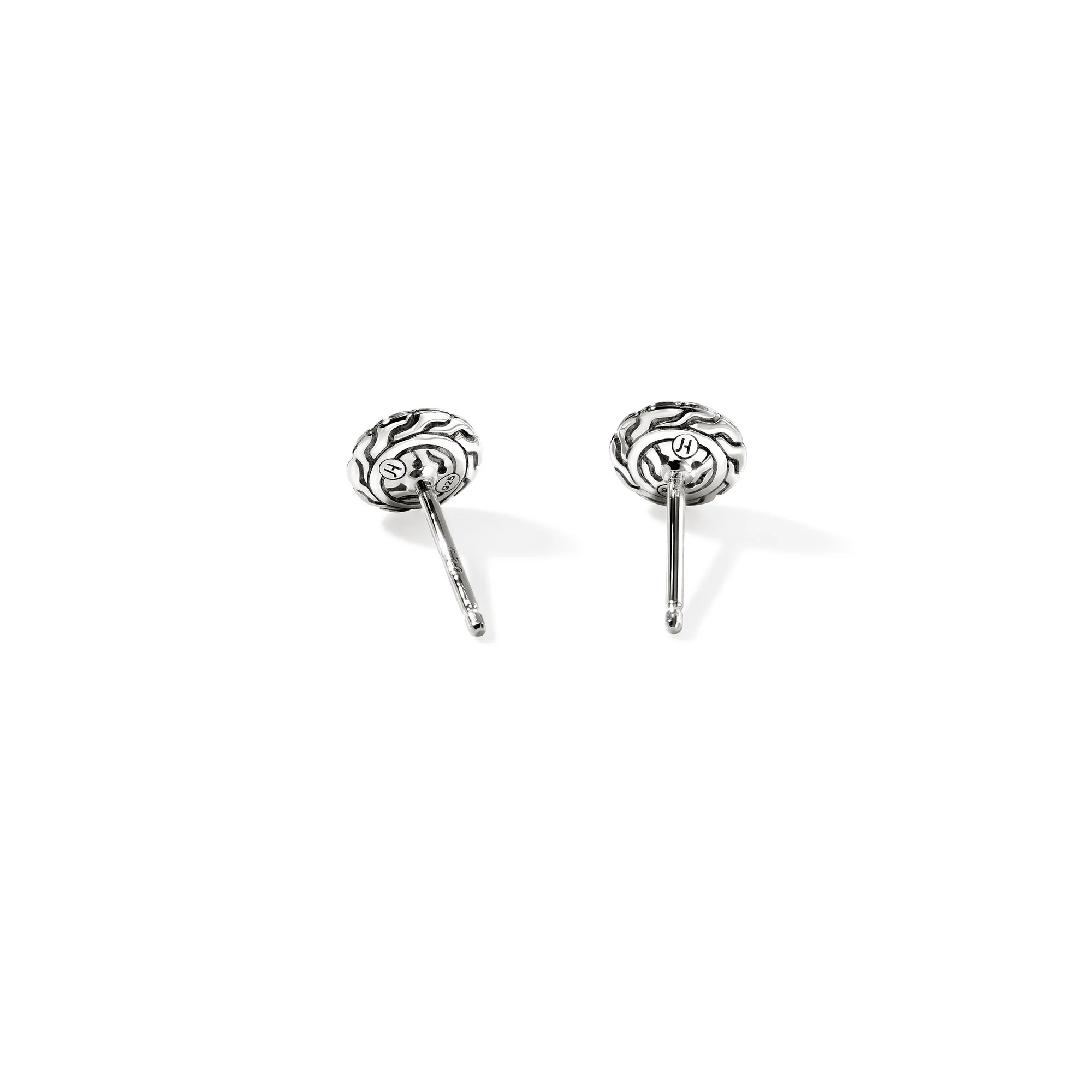 JH Essential Pavé Stud Earring, Sterling Silver, Diamonds, 7MM|EBP987022DI - Image 4