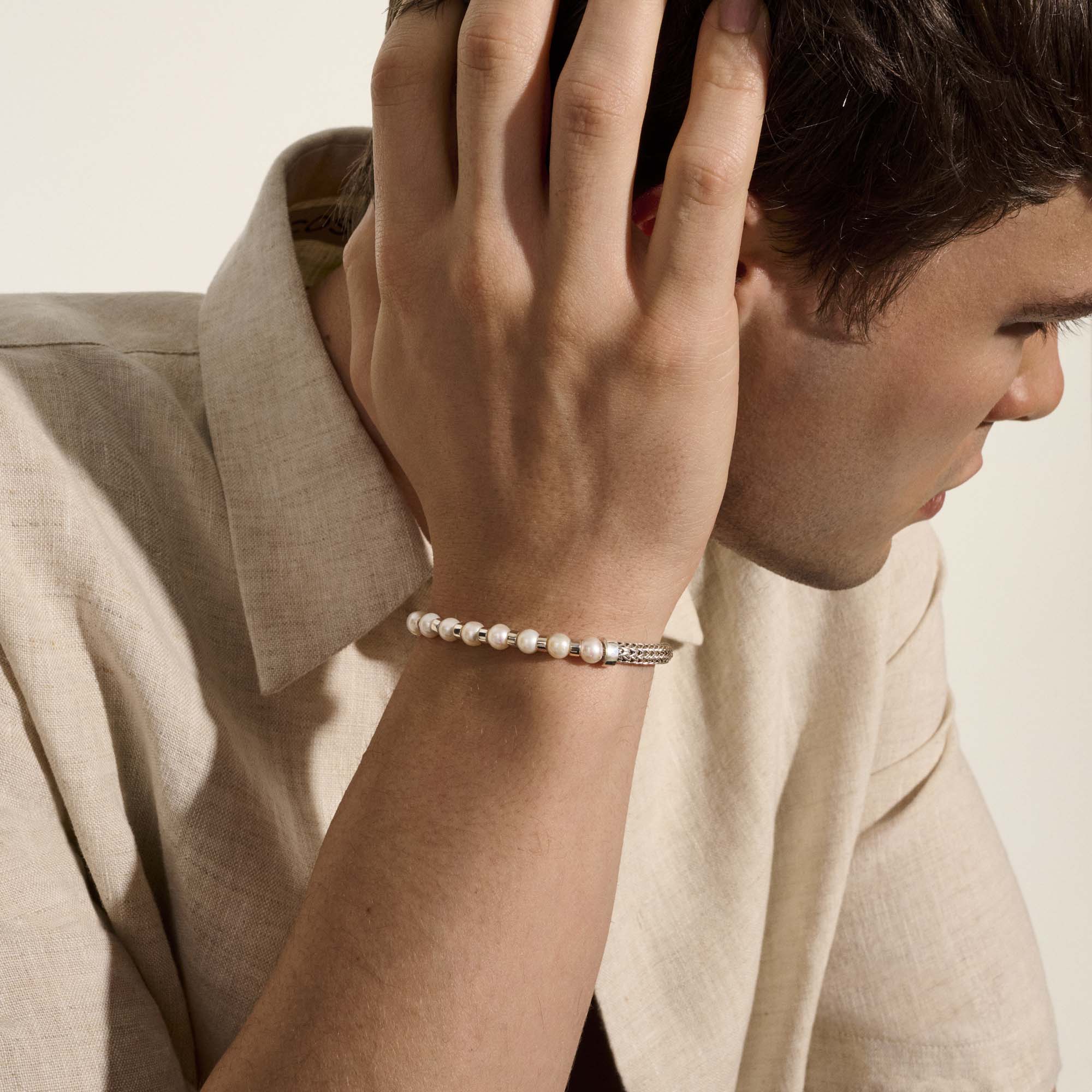 JH Essential Pearl Bracelet, Sterling Silver|BU987311 - Image 7