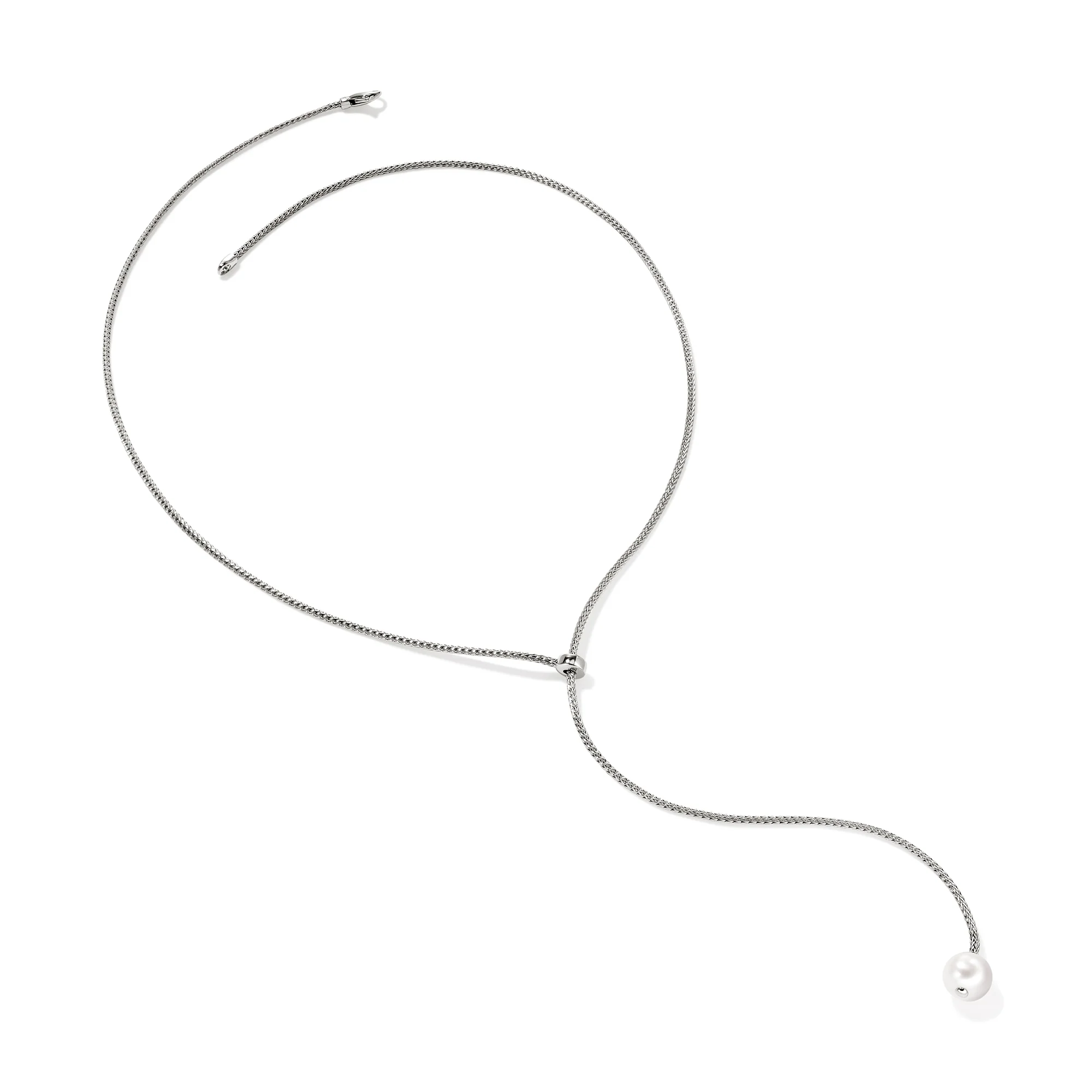 JH Essential Pearl Lariat Necklace, Sterling Silver, 1.8MM|NB987231 - Image 3