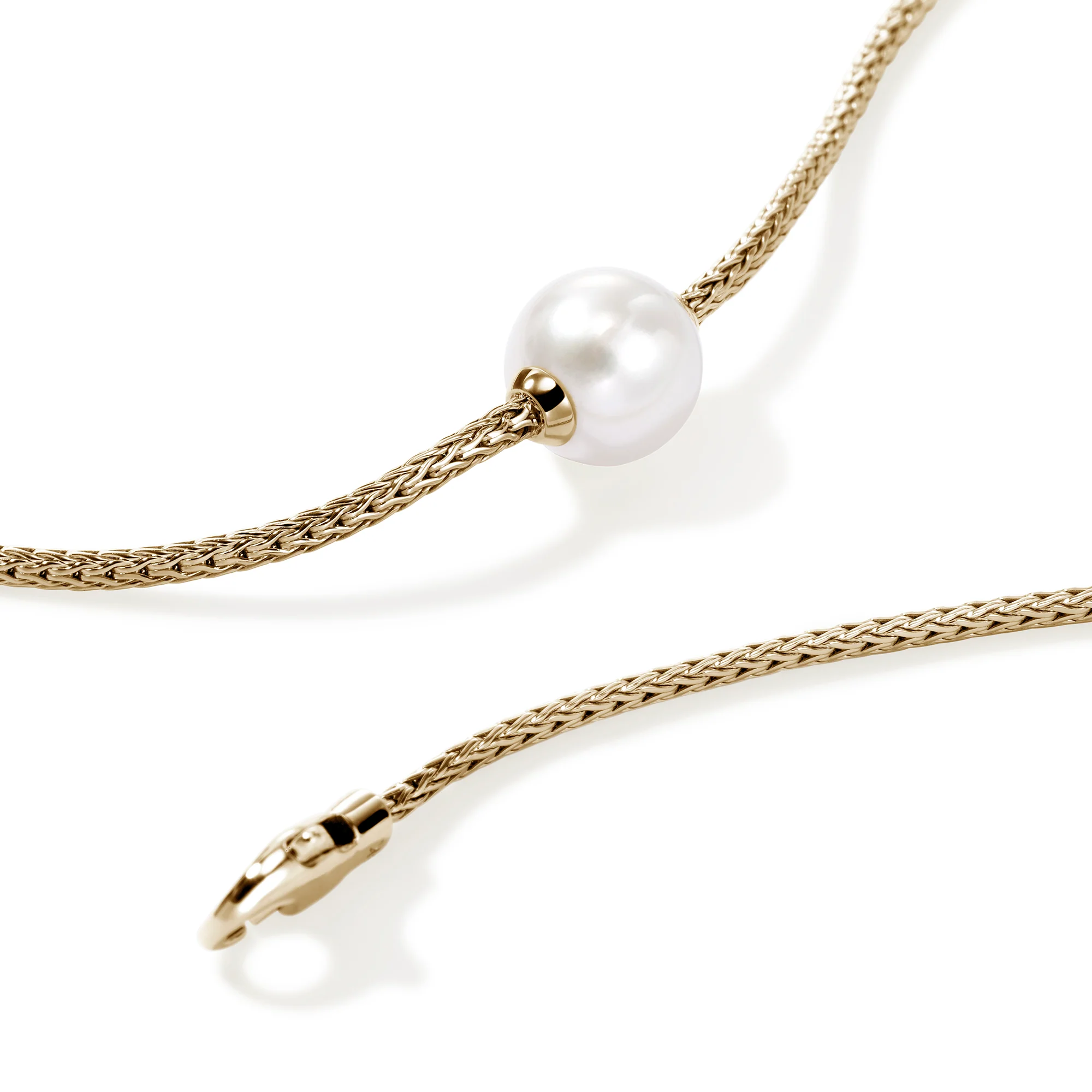 JH Essential Pearl Necklace, Gold, 1.8MM|NGG987281 - Image 2