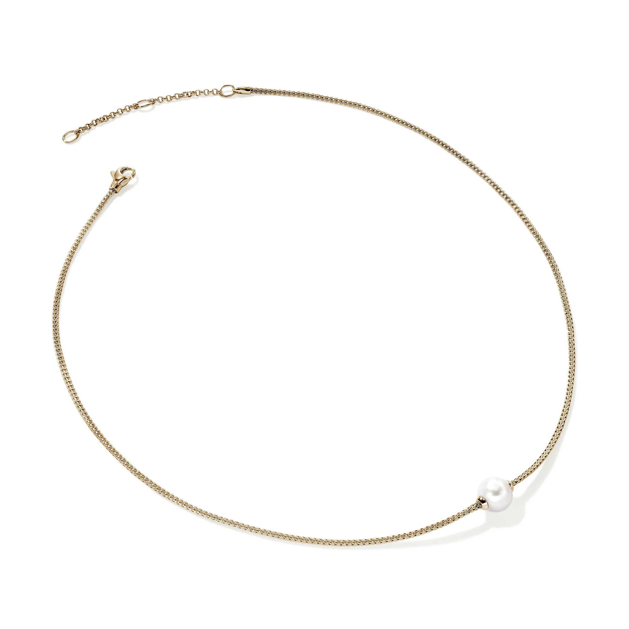 JH Essential Pearl Necklace, Gold, 1.8MM|NGG987281 - Image 3