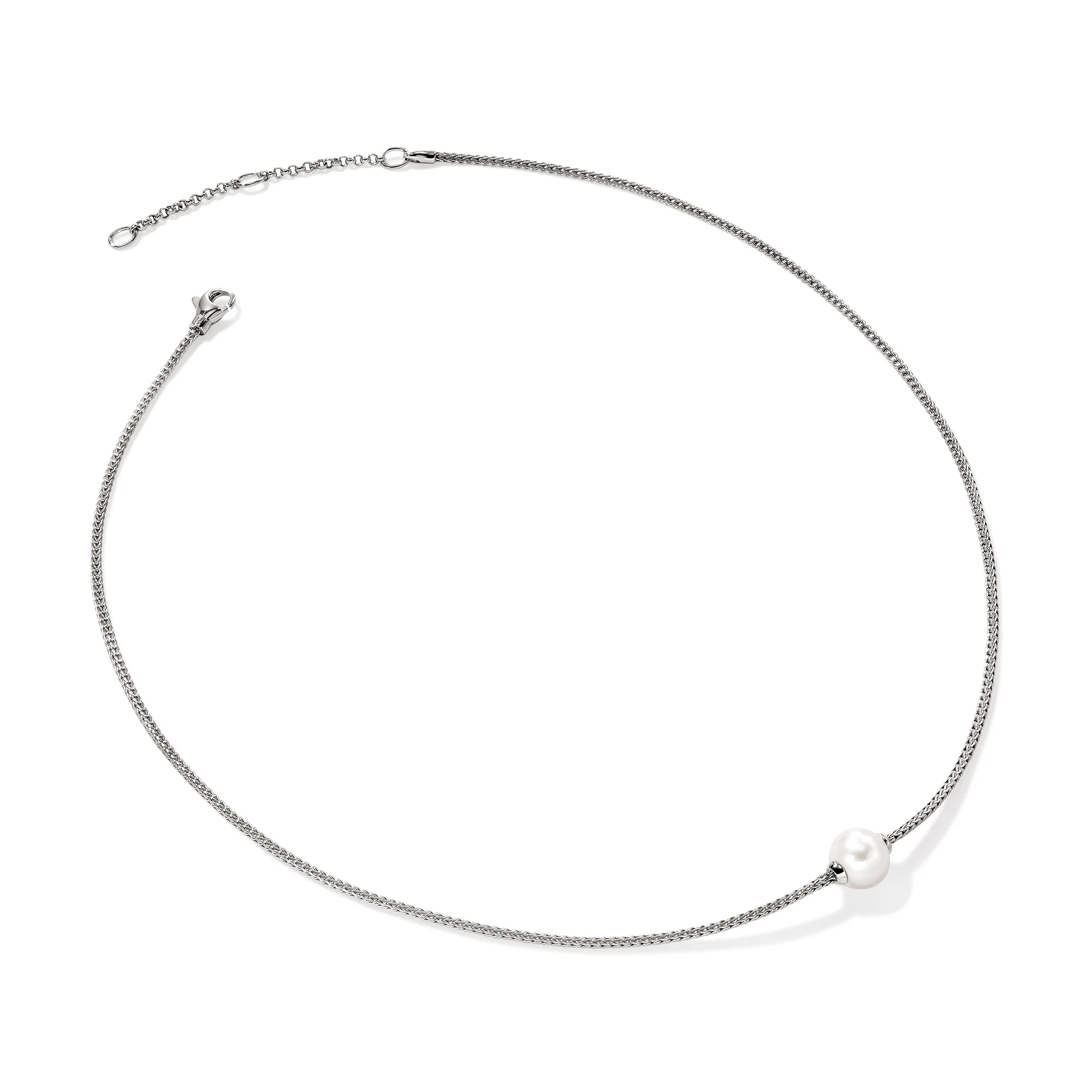 JH Essential Pearl Necklace, Sterling Silver, 1.8MM|NB987281 - Image 3