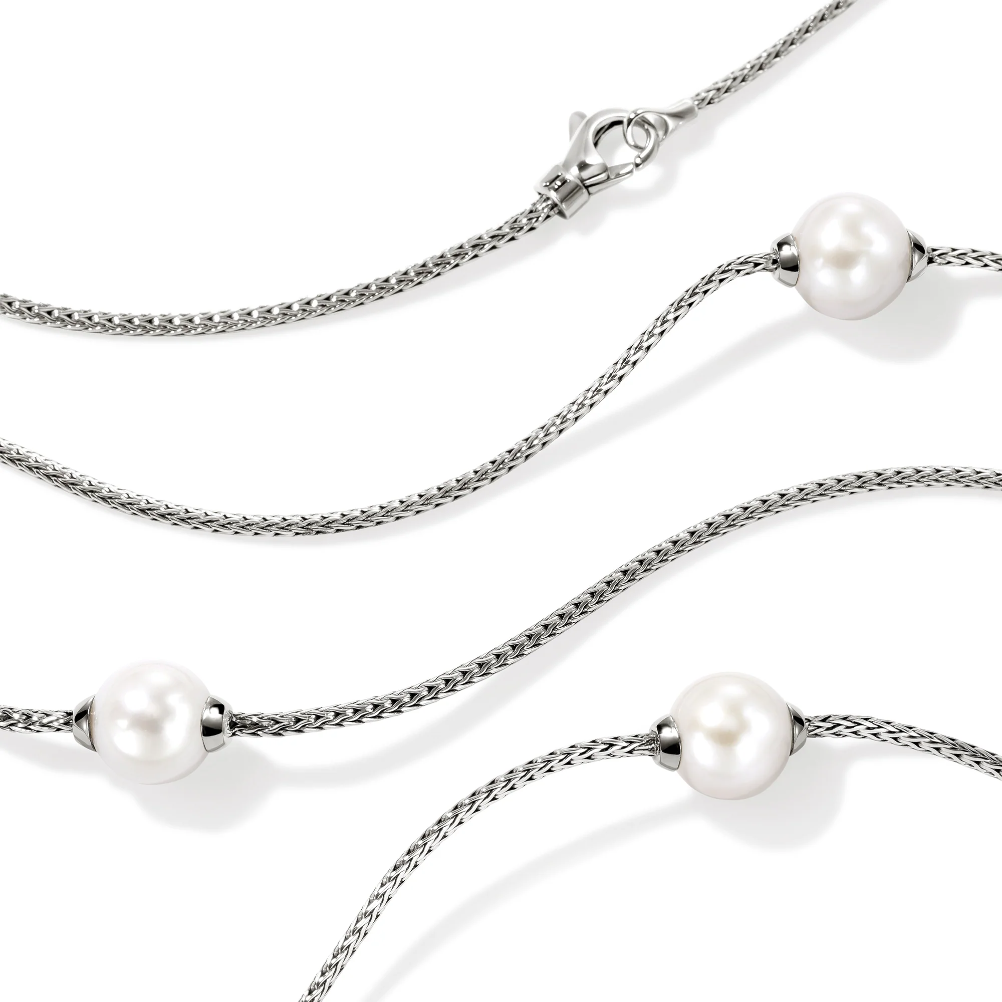 JH Essential Pearl Necklace, Sterling Silver, Pearl, 1.8MM|NB987241 - Image 2