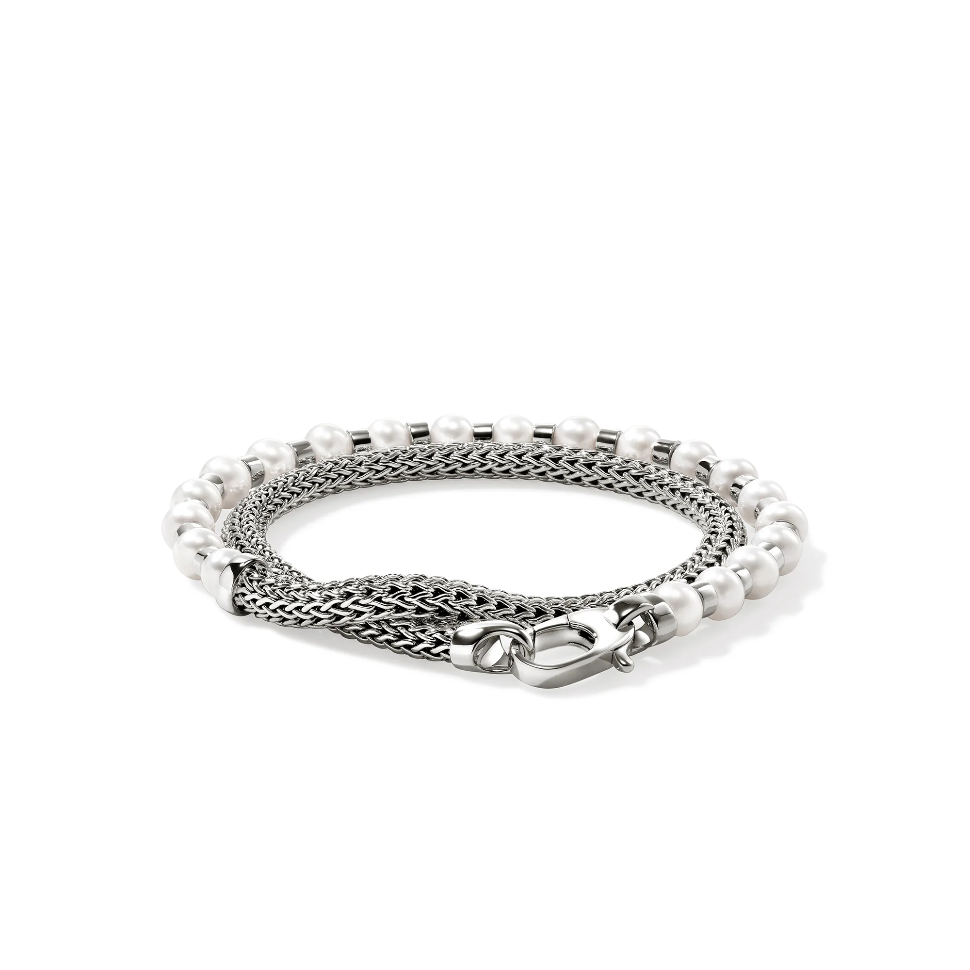 JH Essential Pearl Wrap Bracelet, Sterling Silver|BU9011061 - Image 4