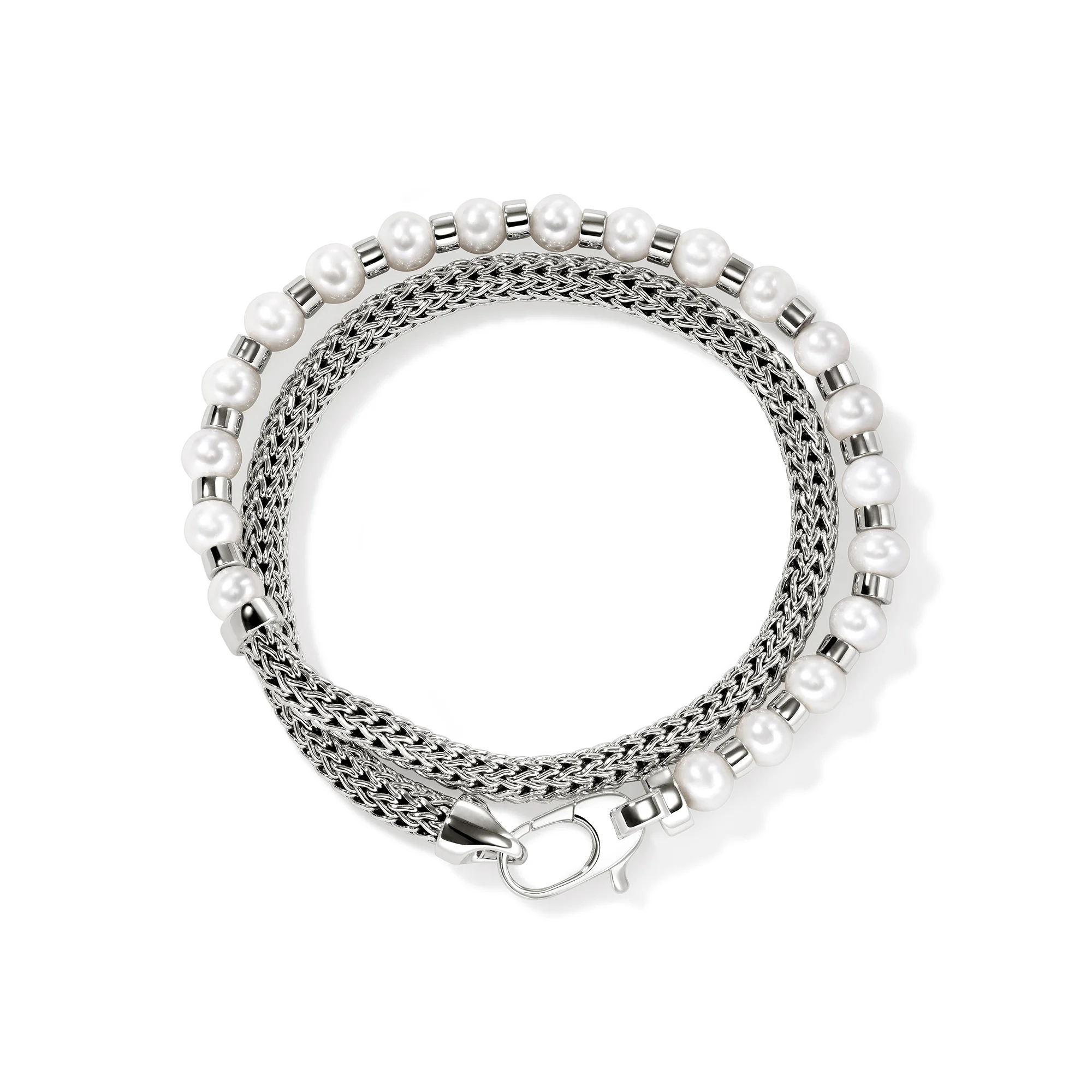 JH Essential Pearl Wrap Bracelet, Sterling Silver|BU9011061 - Image 5