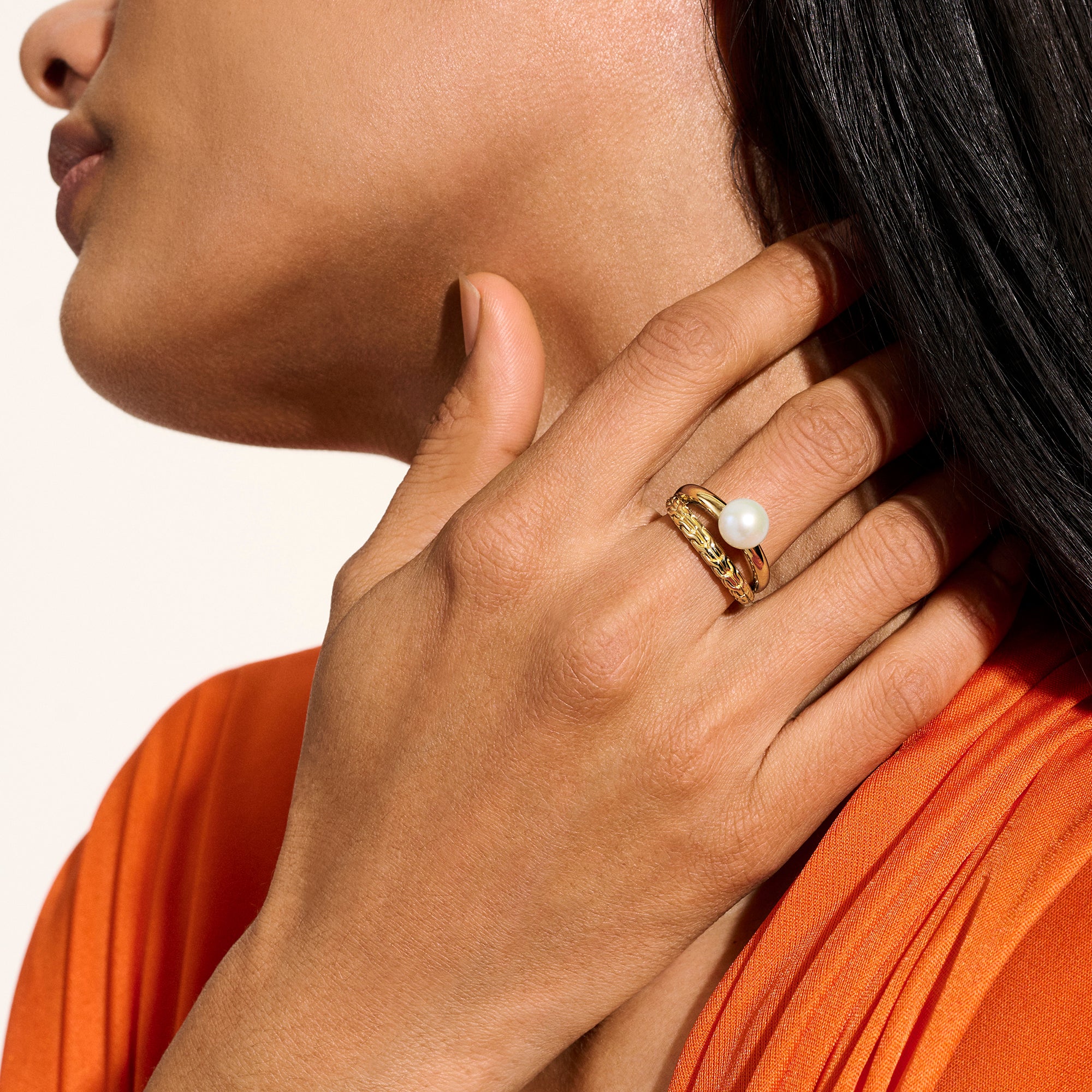 JH Essential Pearl Ring, Gold, Pearl|RGG987771 - Image 6