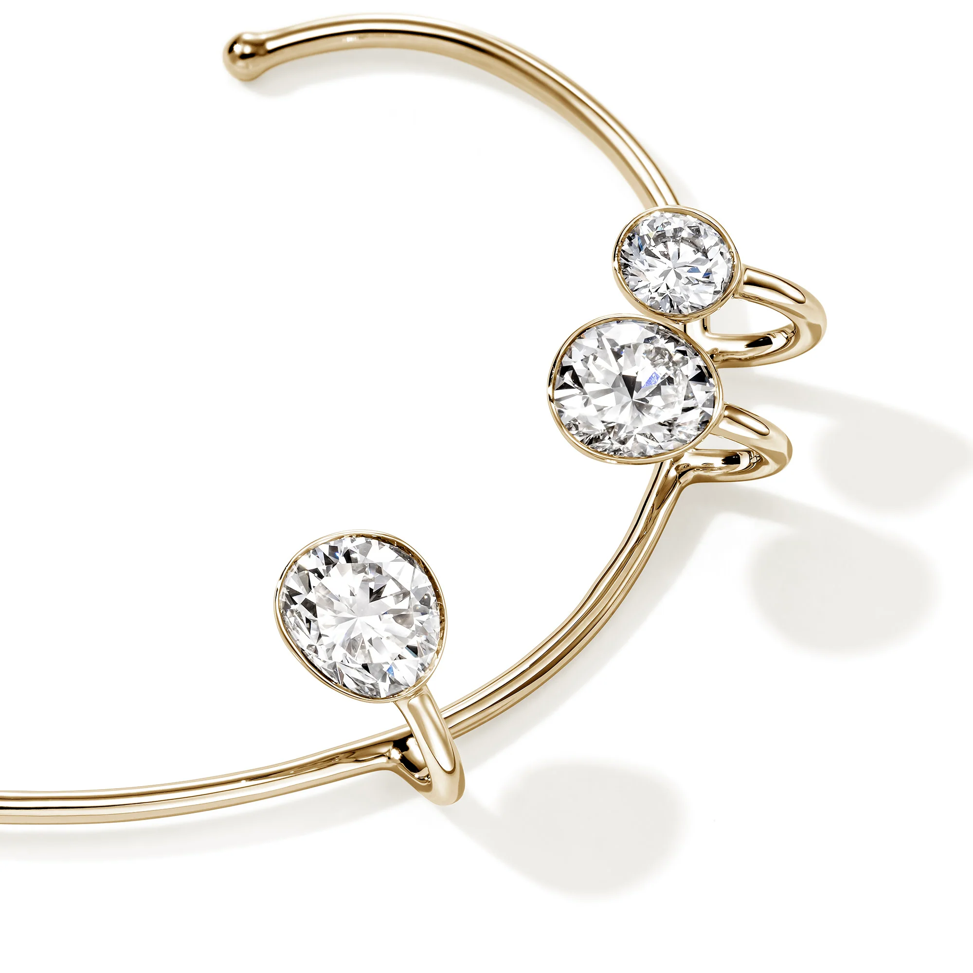 JH Lovestruck™ Ear Cuff, Gold, Diamonds, 1.75TCW, Single|EGGX43049LGD - Image 2