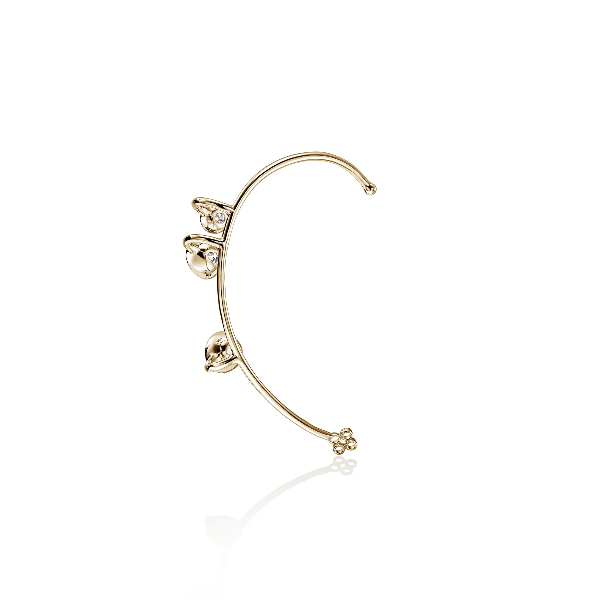 JH Lovestruck™ Ear Cuff, Gold, Diamonds, 1.75TCW, Single|EGGX43049LGD - Image 3