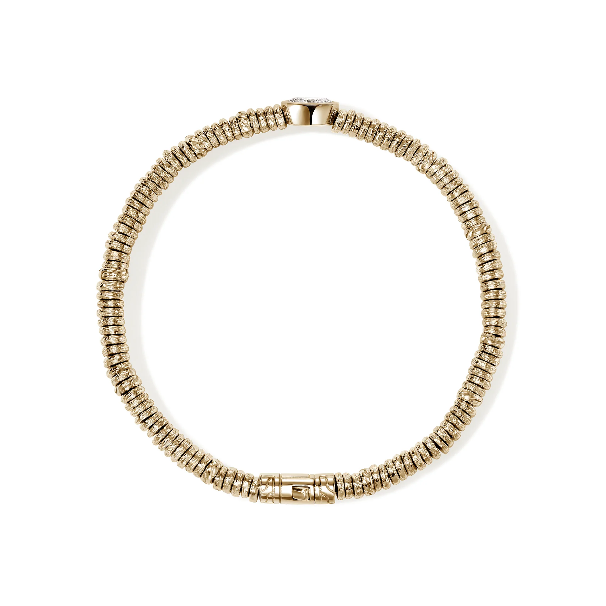 JH Lovestruck™ Heishi Bracelet, Gold, Diamond, 1.0TCW|BUGGX43036LGD - Image 4