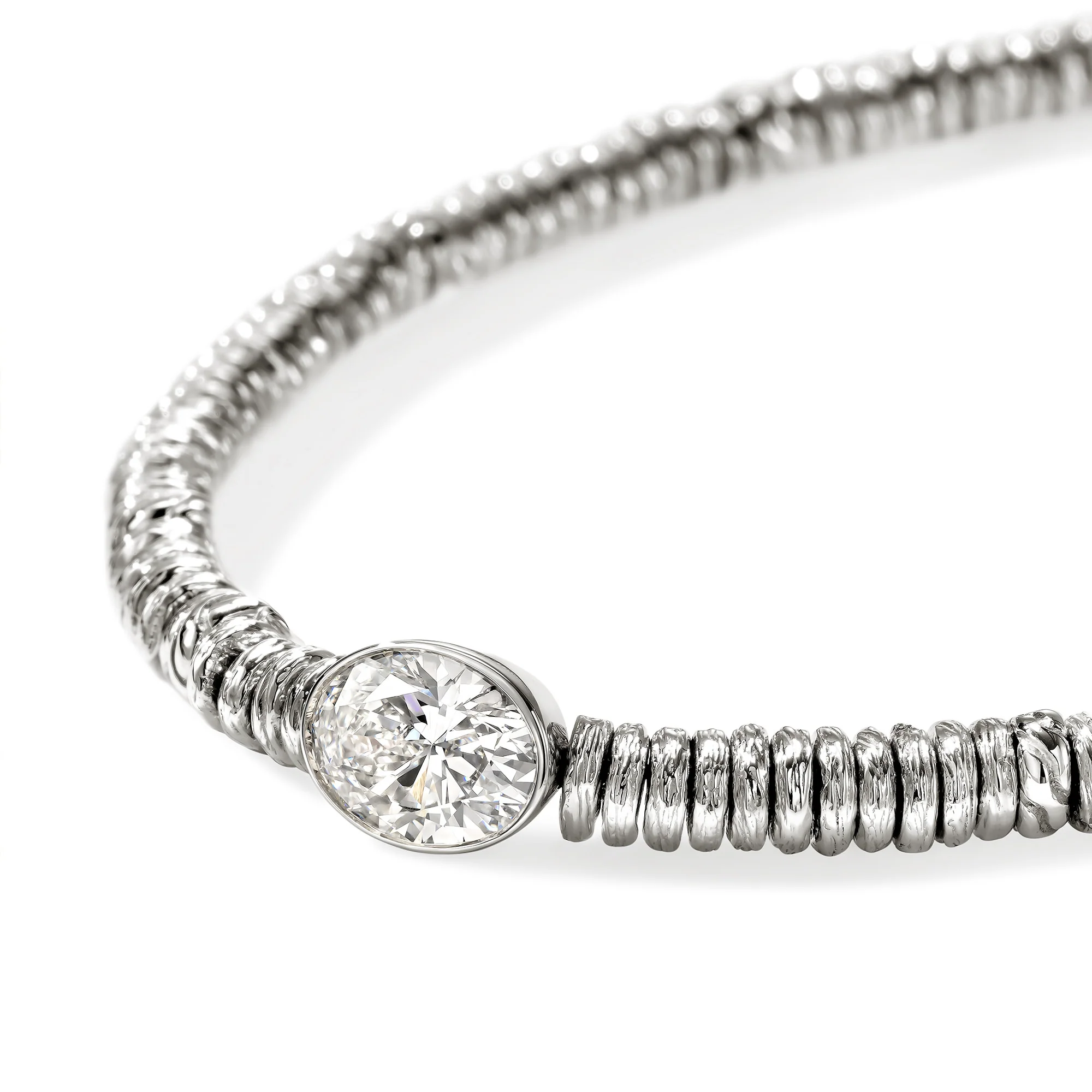 JH Lovestruck™ Heishi Bracelet, Sterling Silver, Diamond, 1.0TCW|BUP43036LGD - Image 2