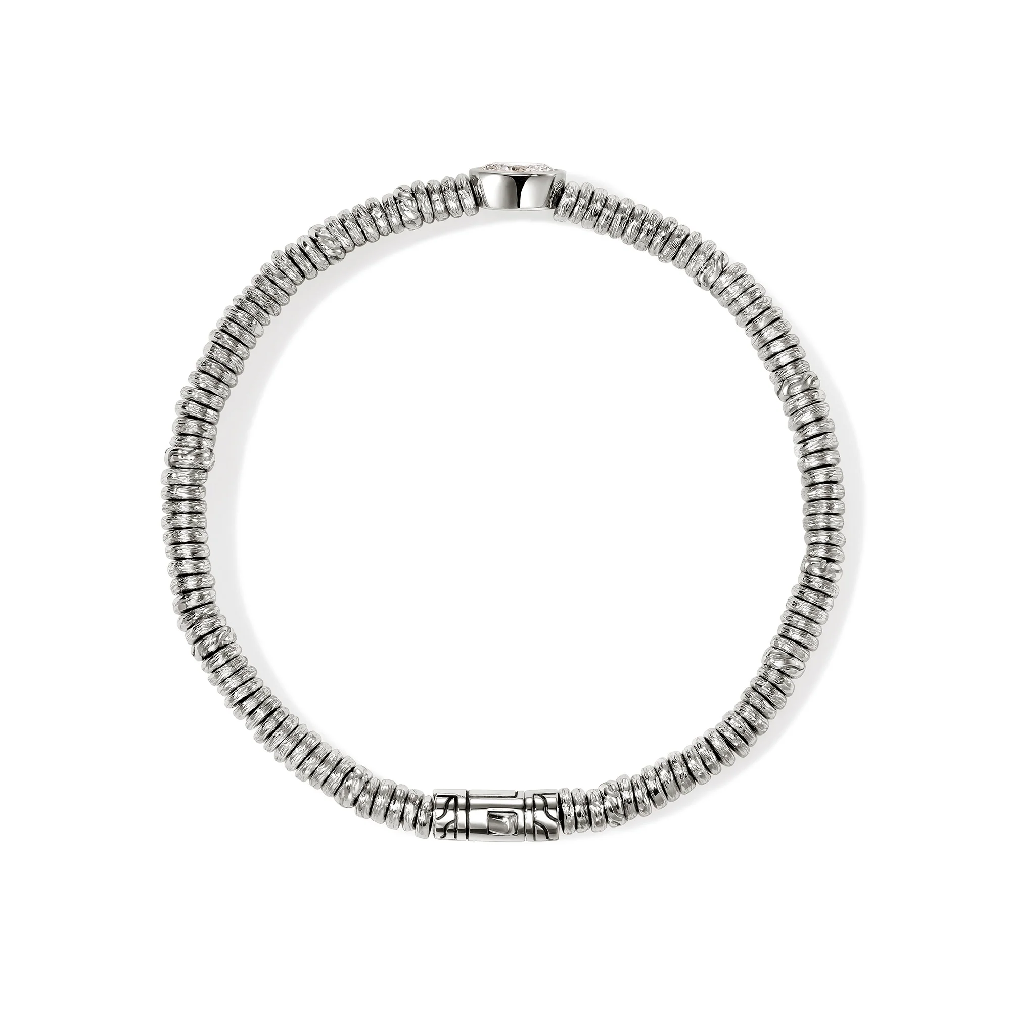 JH Lovestruck™ Heishi Bracelet, Sterling Silver, Diamond, 1.0TCW|BUP43036LGD - Image 4