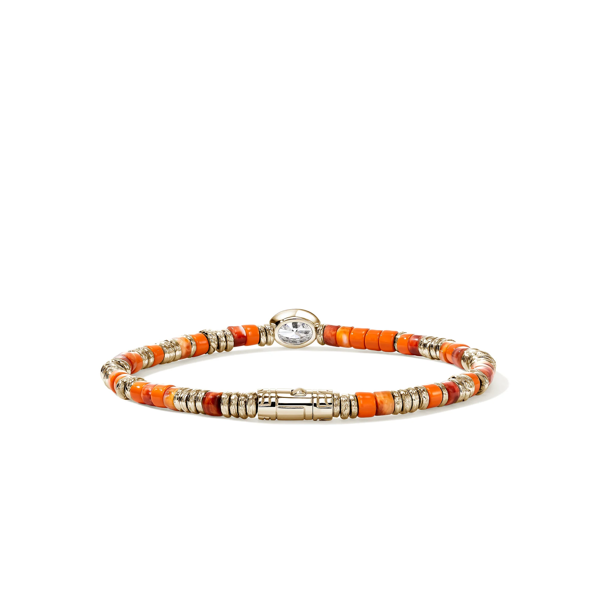 JH Lovestruck™ Heishi Bracelet, Gold, Sterling Silver, Hardstones, Enamel, Diamond, 1.0TCW|BUZZP430363OROYSLGD - Image 3