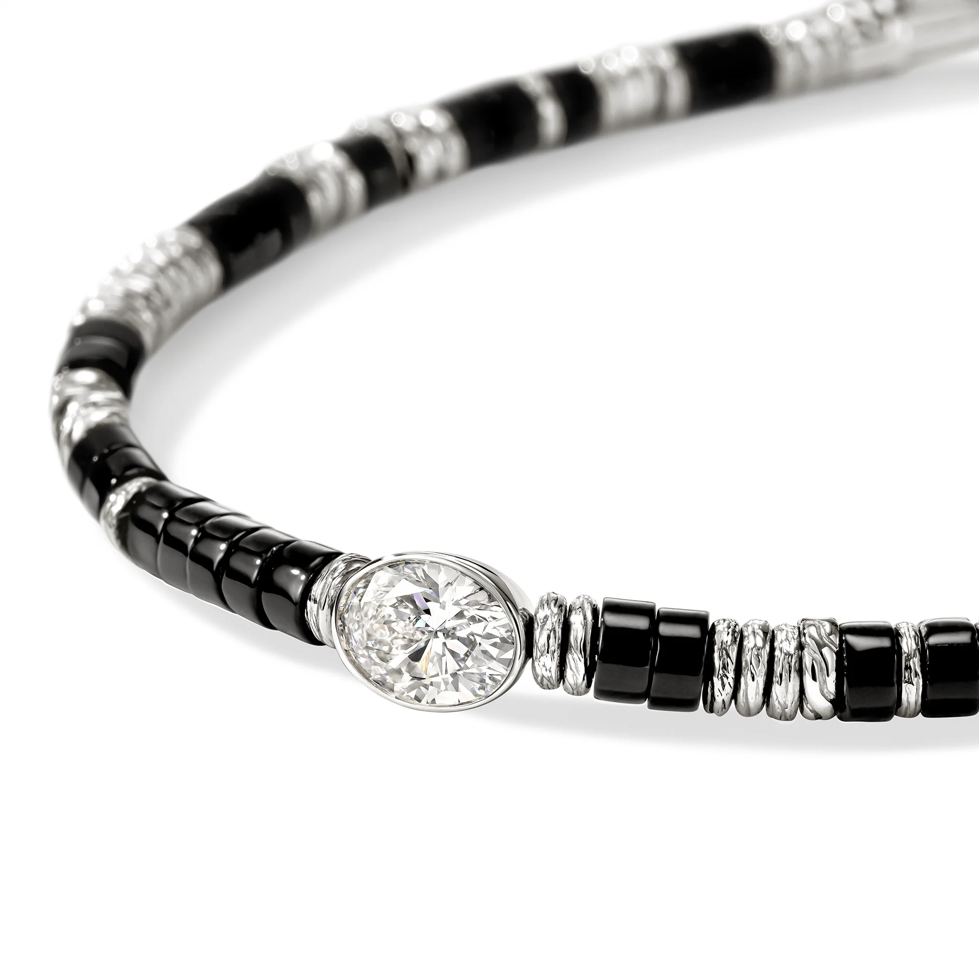 JH Lovestruck™ Heishi Bracelet, Sterling Silver, Hardstones, Diamond, 1.0TCW|BUP4303631BONLGD - Image 2