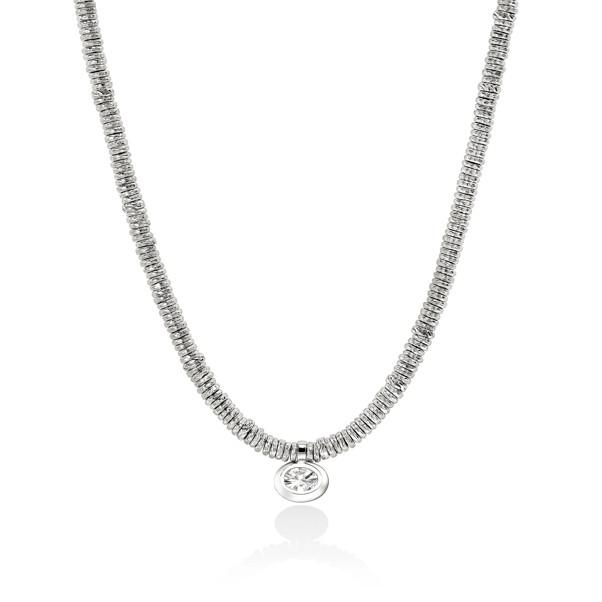 JH Lovestruck™ Heishi Pendant Necklace, Sterling Silver, Diamond, 2.0TCW|NBP43044LGD - Image 3