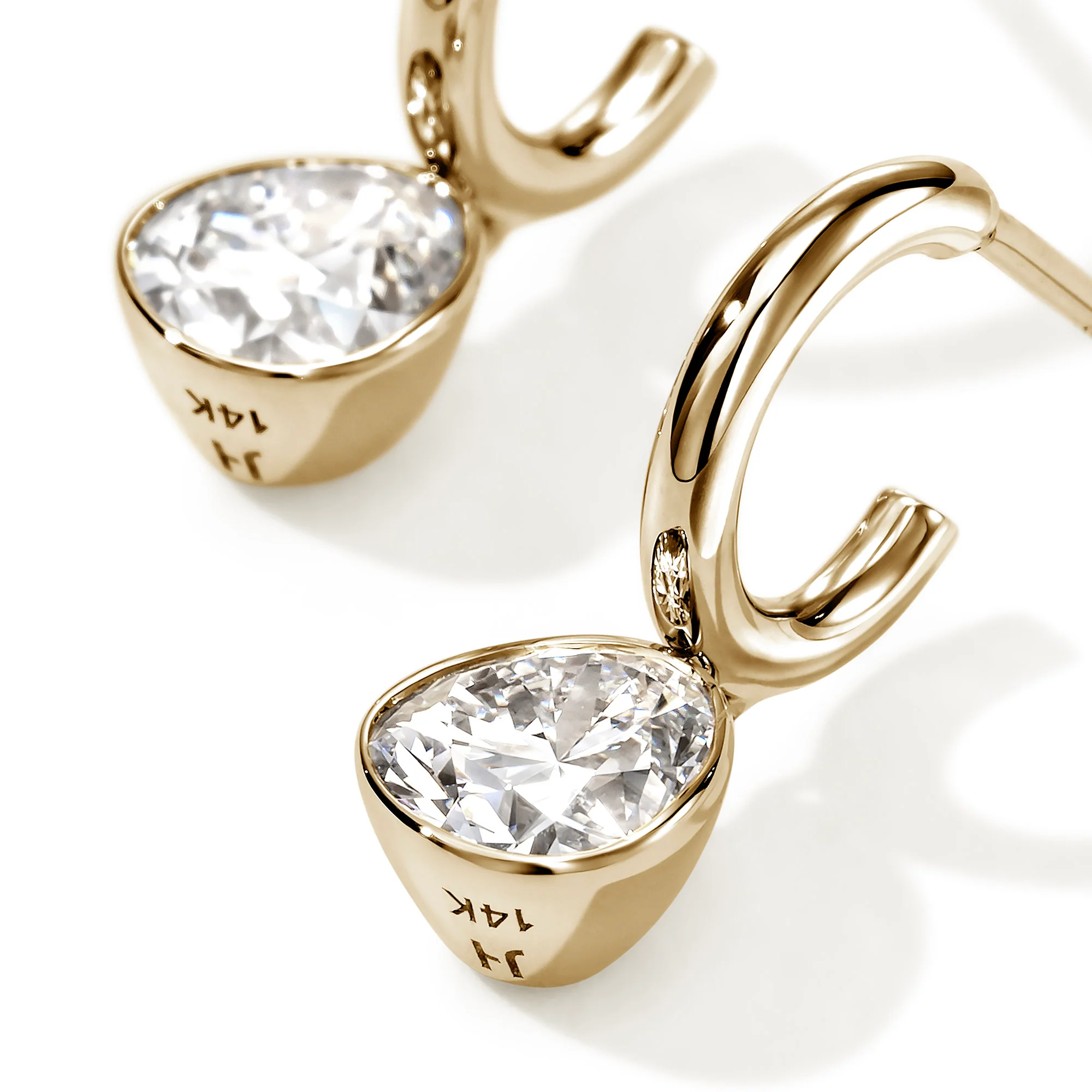 JH Lovestruck™ Hoop Earrings, Gold, Diamonds, 1.5TCW|EGGX43006LGD - Image 2