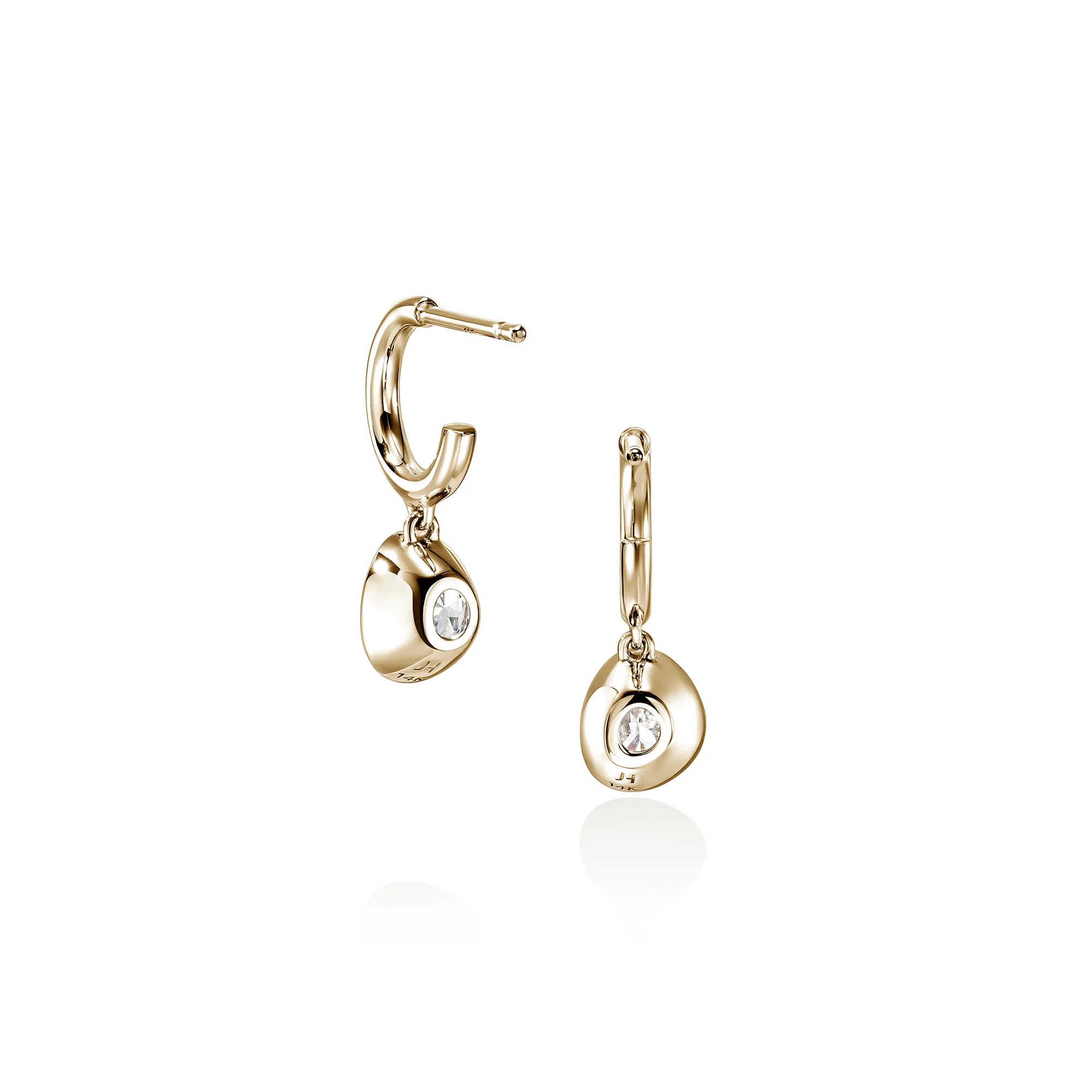JH Lovestruck™ Hoop Earrings, Gold, Diamonds, 1.5TCW|EGGX43006LGD - Image 3