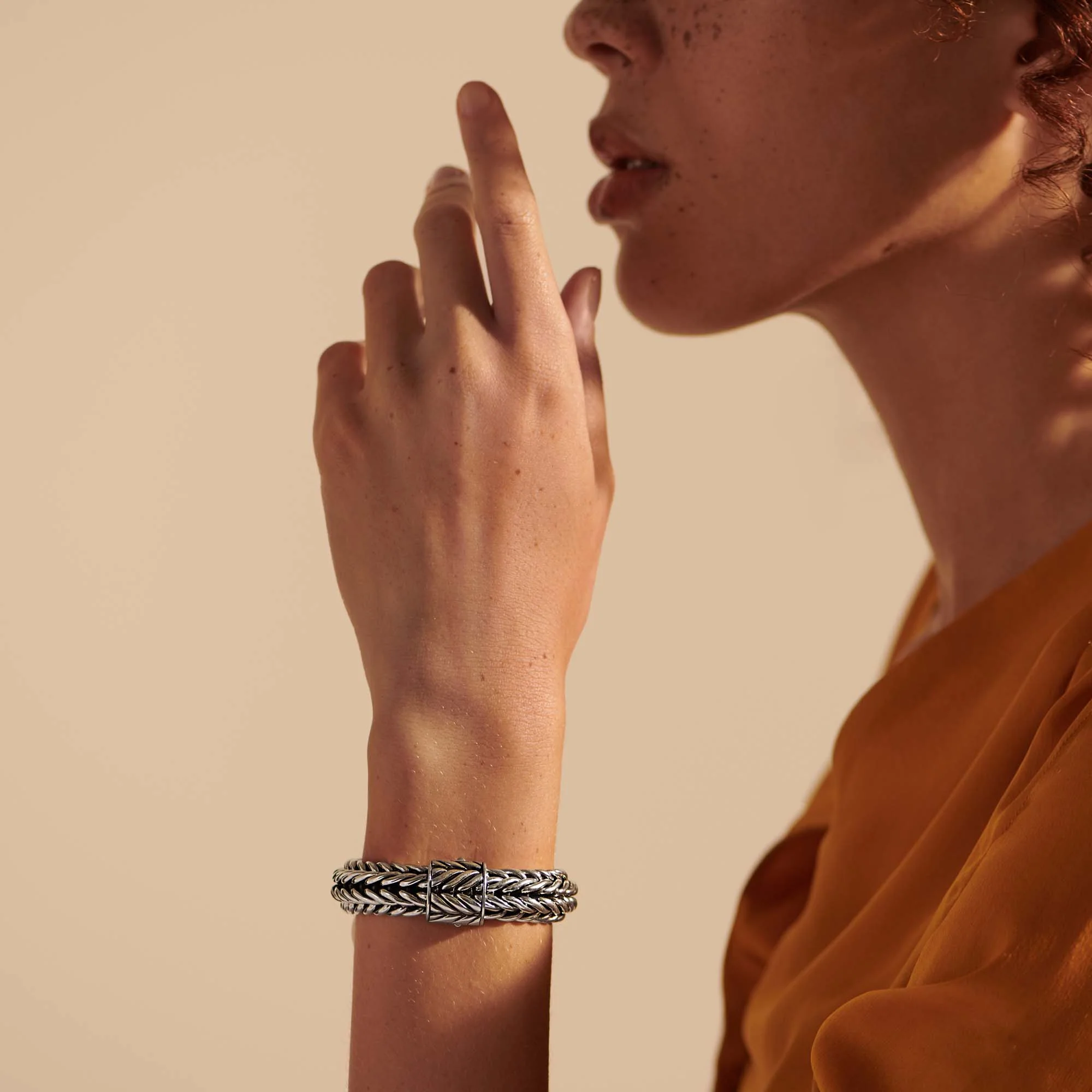 Icon Chevron Bracelet, Sterling Silver, 15MM|BU90644 - Image 6