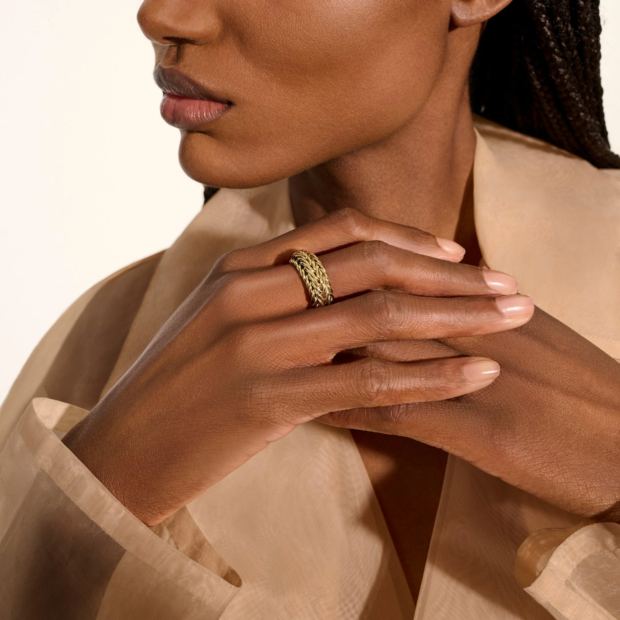 Icon Chevron Band Ring, Gold, 9MM|RUGG900358 - Image 6