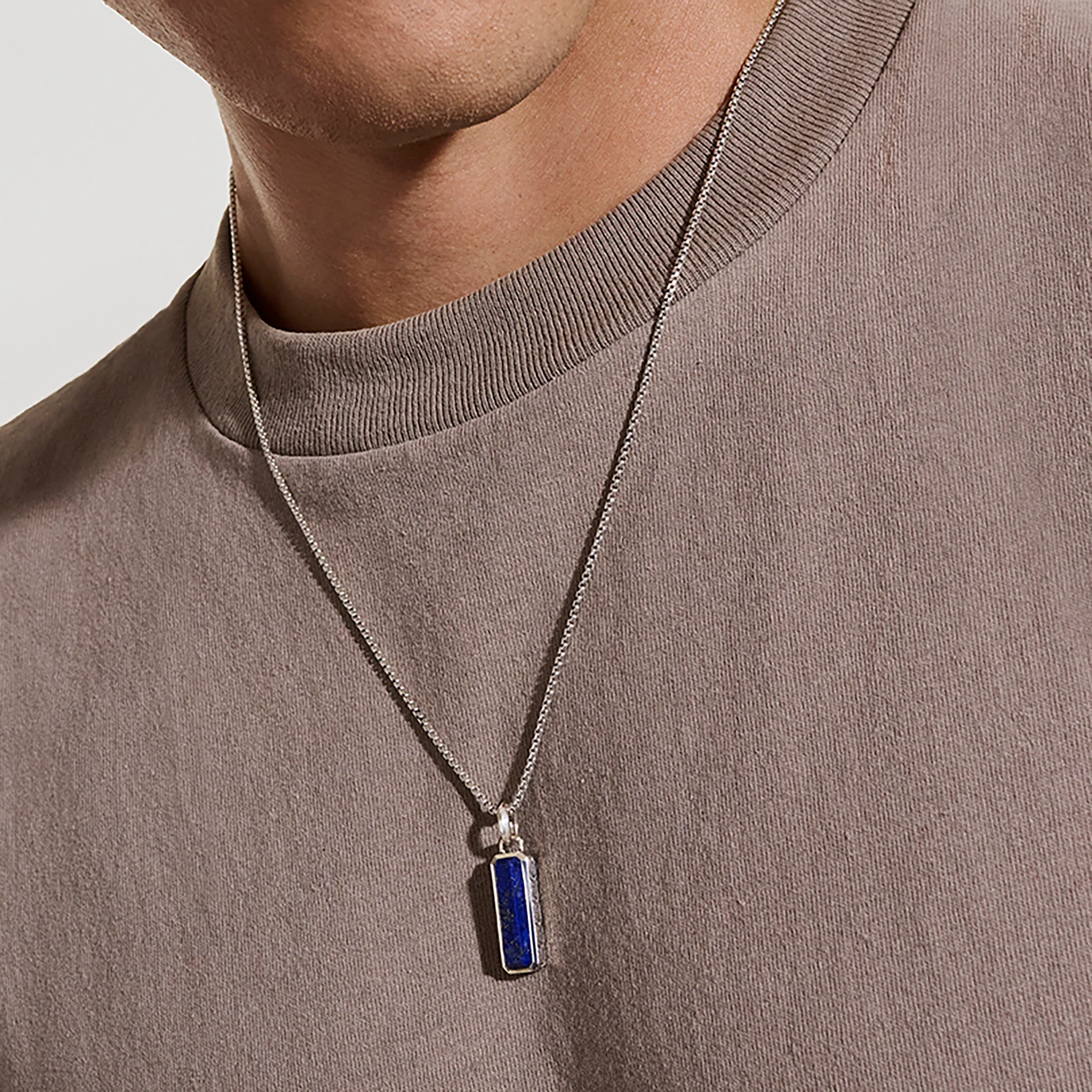 Lapis Lazuli Talisman Necklace, Sterling Silver|NMS988001LPZ - Image 5