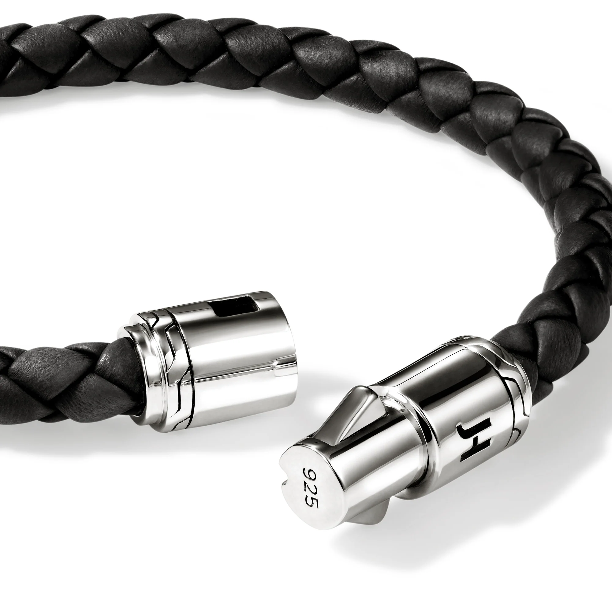 Leather Bracelet, Sterling Silver, 6MM|BU98688BL - Image 2