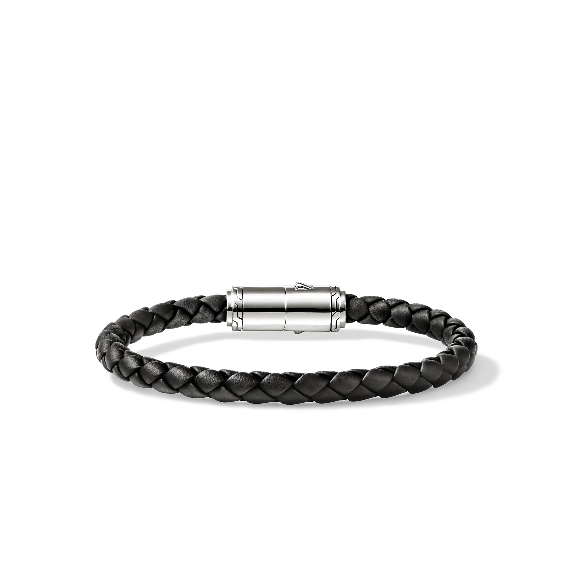 Leather Bracelet, Sterling Silver, 6MM|BU98688BL - Image 3